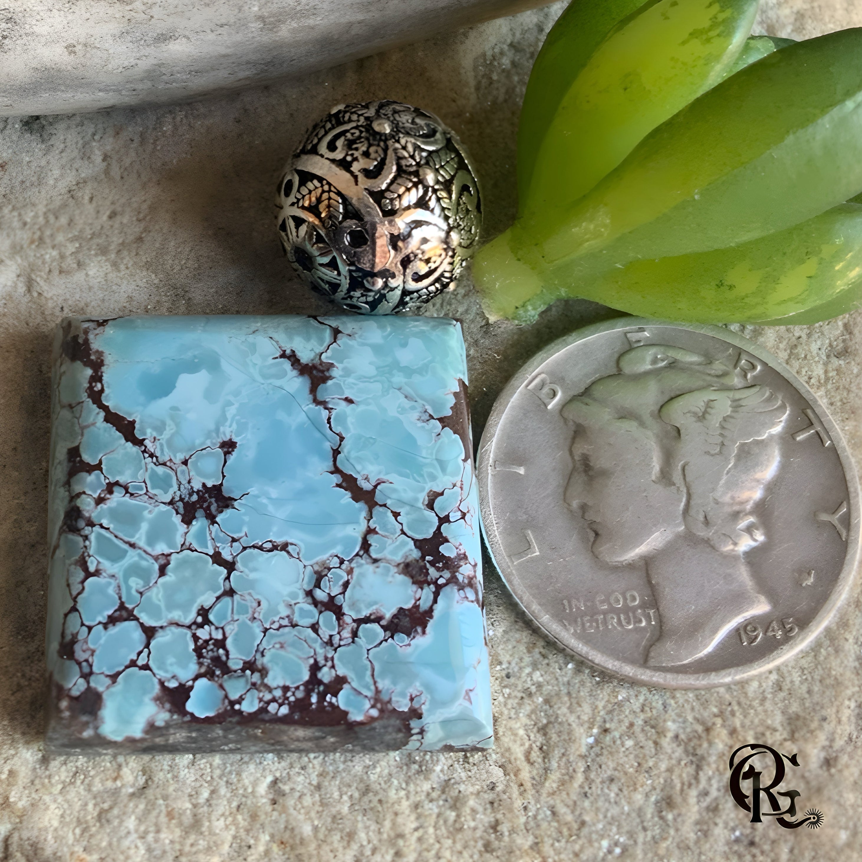 Gobi Turquoise Square Cabochon