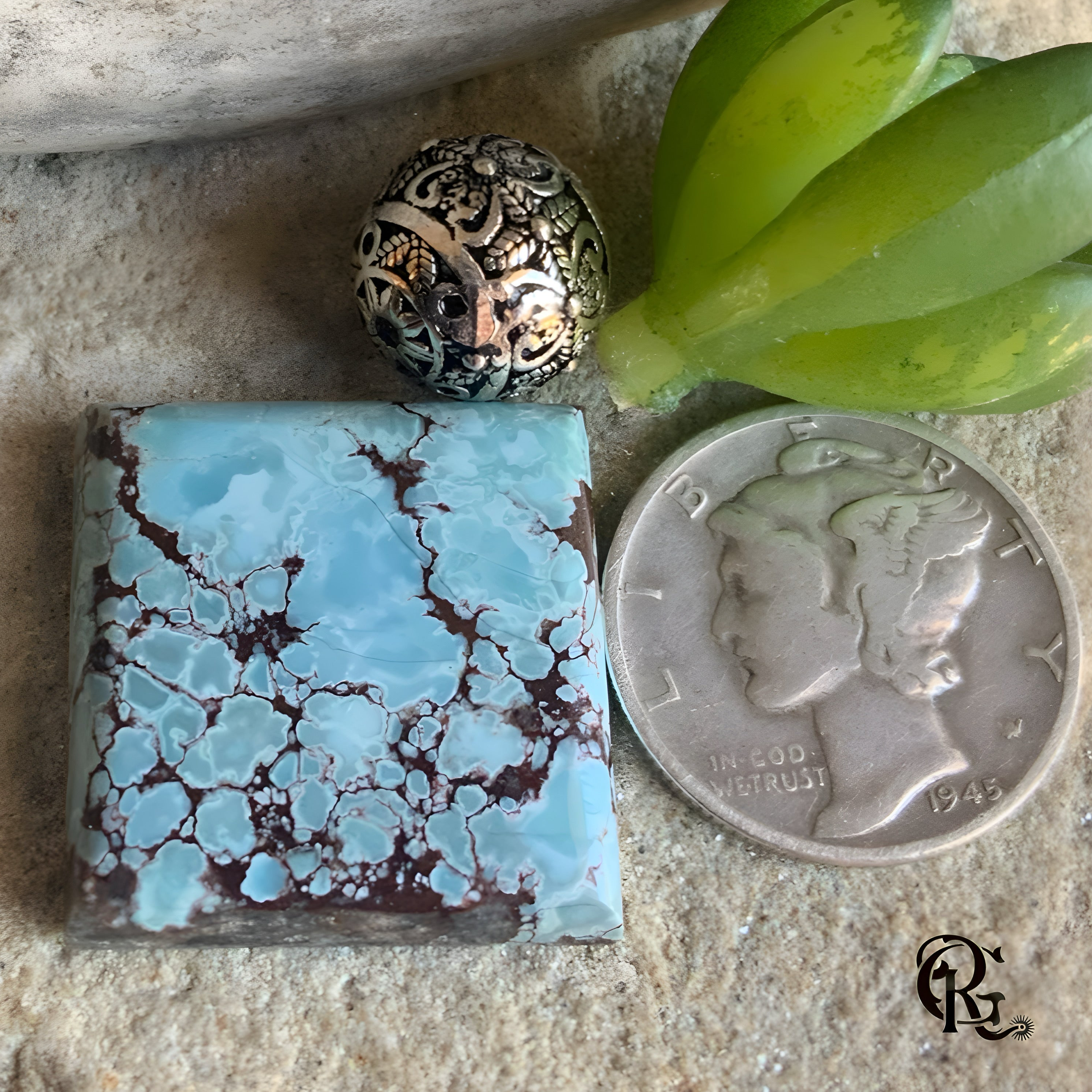Gobi Turquoise Square Cabochon