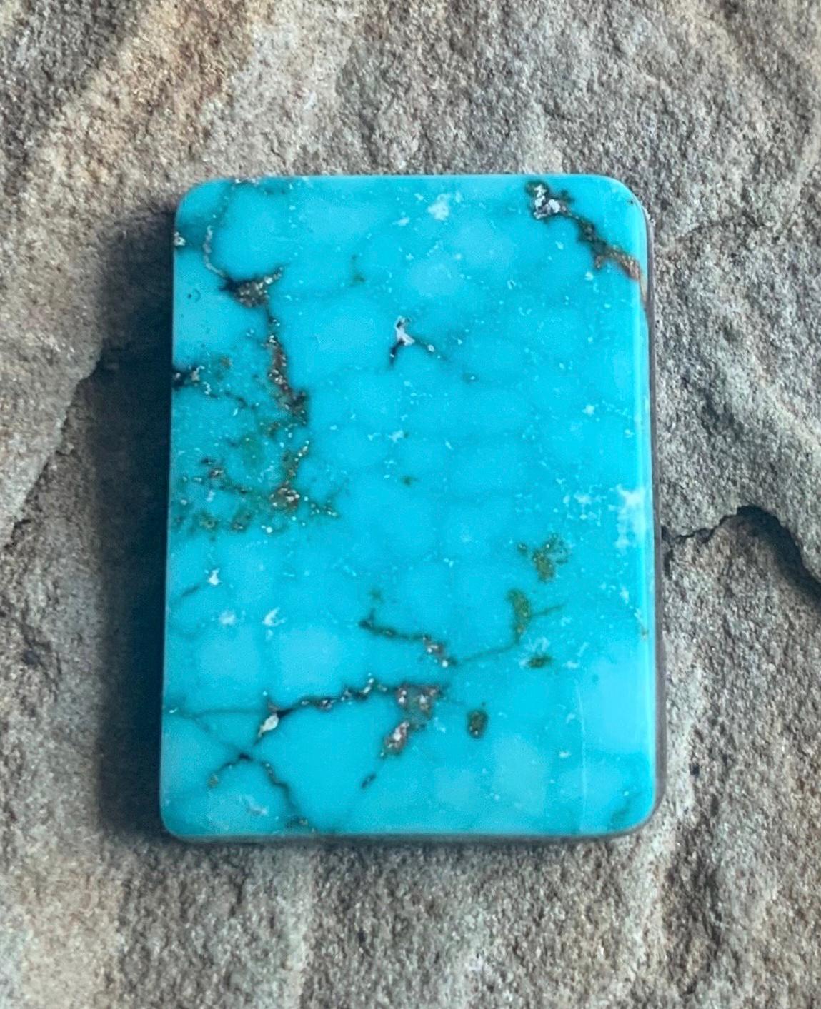 Royston Turquoise Large Blue Rectangular Cabochon #R8