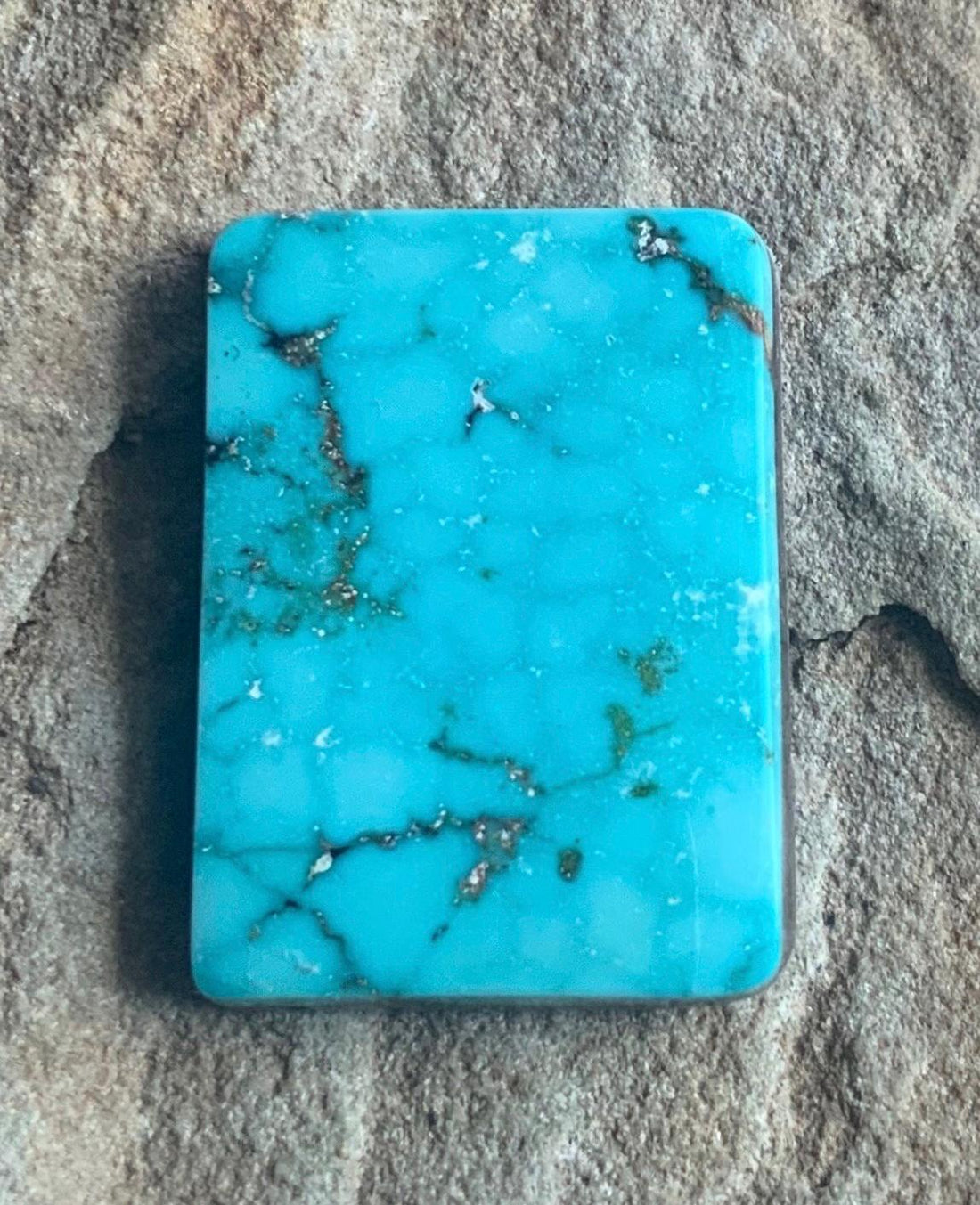 Royston Turquoise Large Blue Rectangular Cabochon #R8