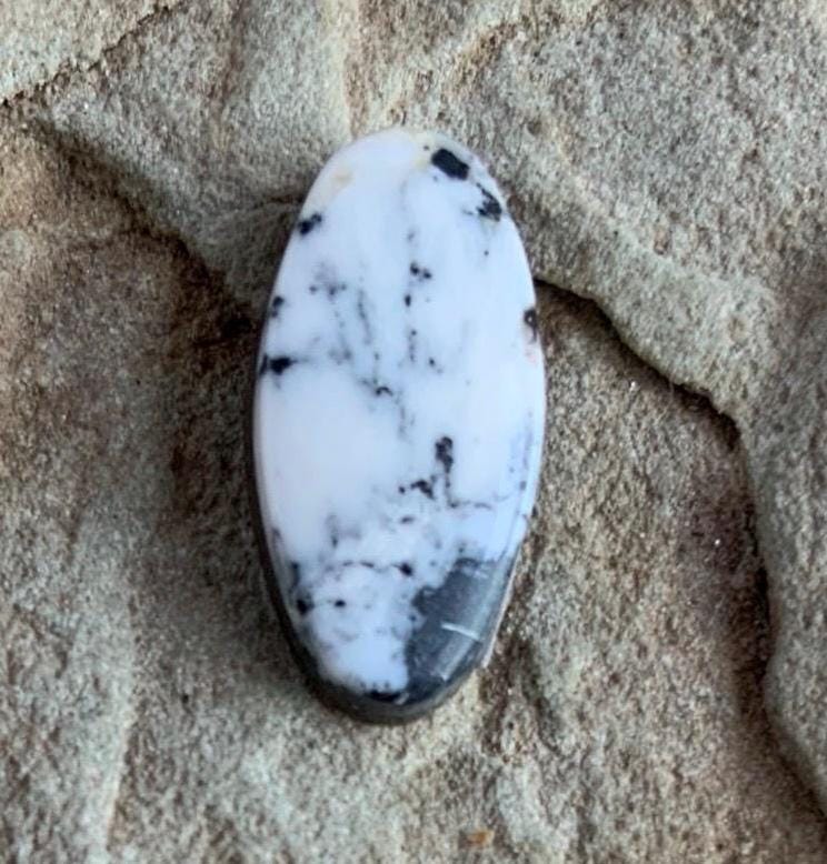 Beautiful Natural White Buffalo Oval Cabochon #WB23