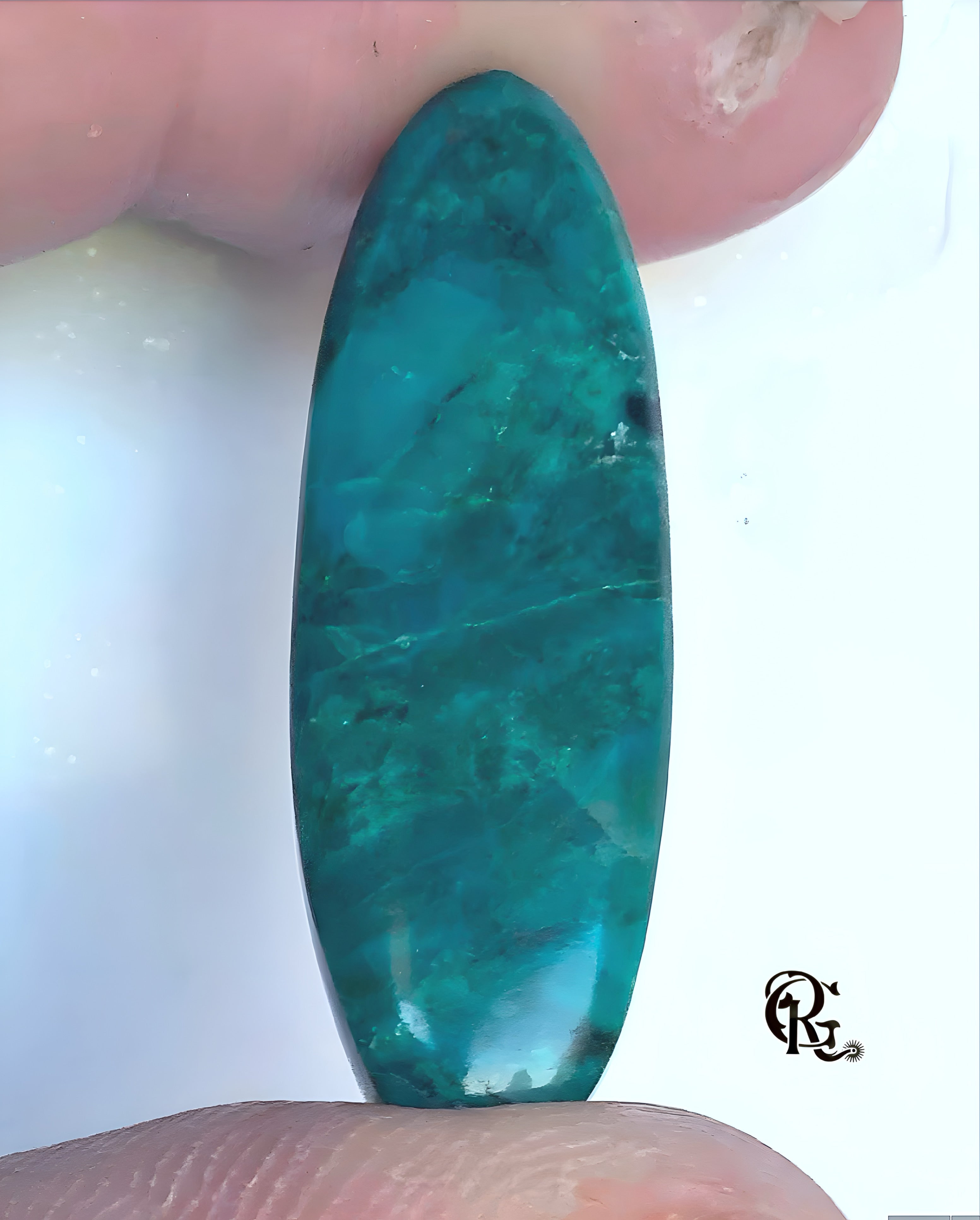 Chrysocolla Malachite Long Oval Cabochon #11