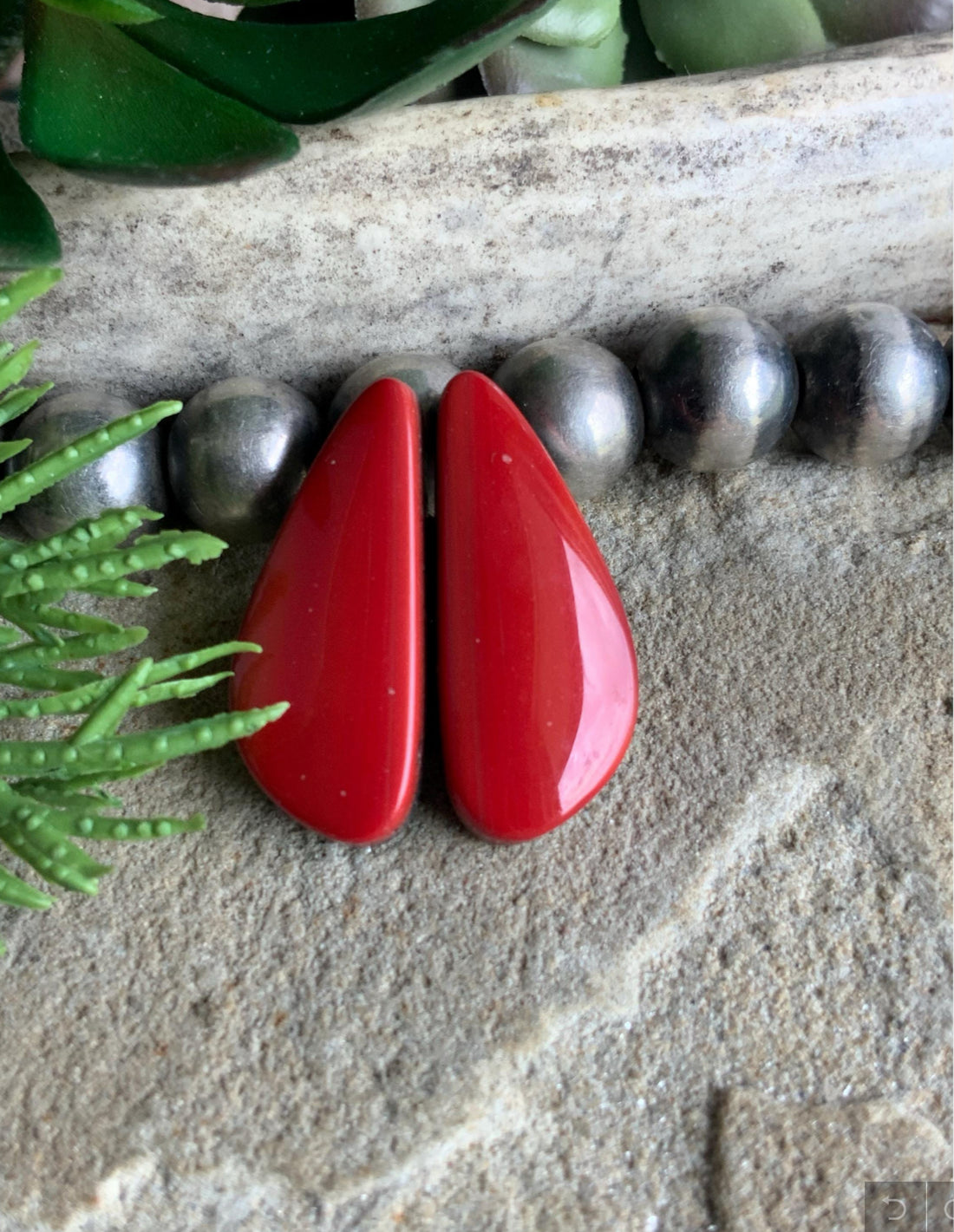 Rosarita Red Earring Set or Matched Pair