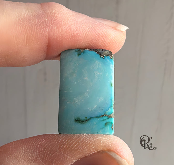 Royston Turquoise Blue Rectangular Cabochon-Nevada Mined Gemston