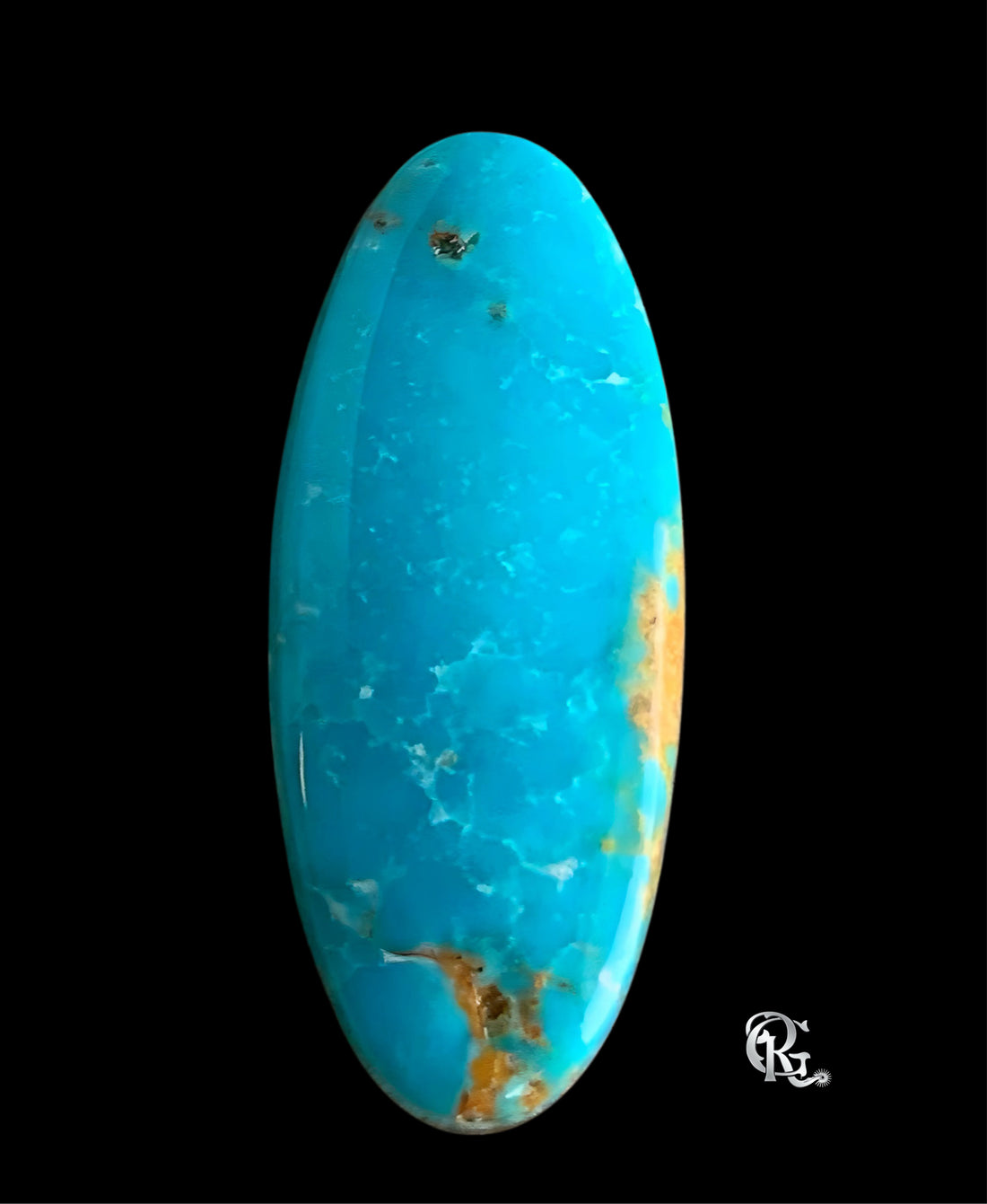 Gorgeous Blue Fox Turquoise Long Oval Cabochon