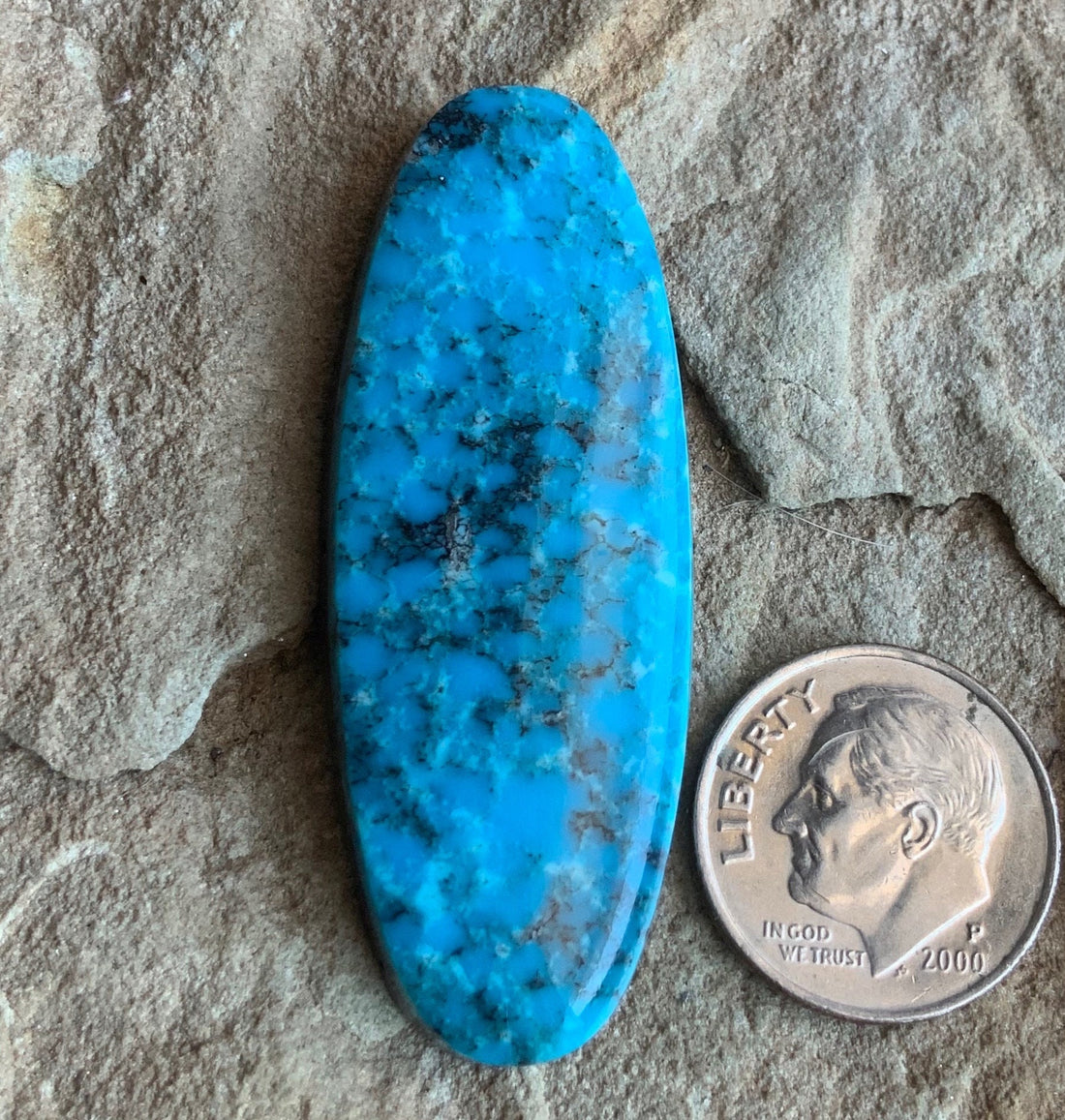 Kingman Turquoise Long Oval Cabochon