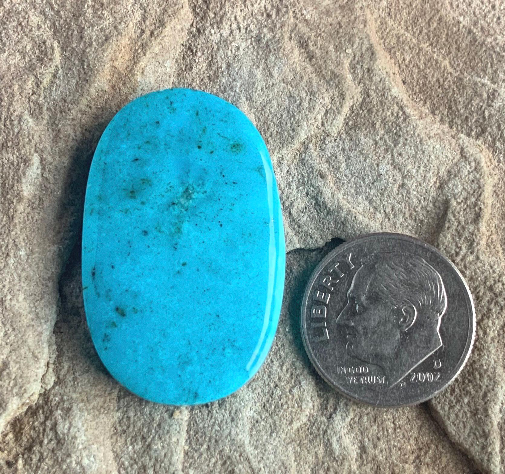 Blue Turquoise Mountain Turquoise Oval Cabochon