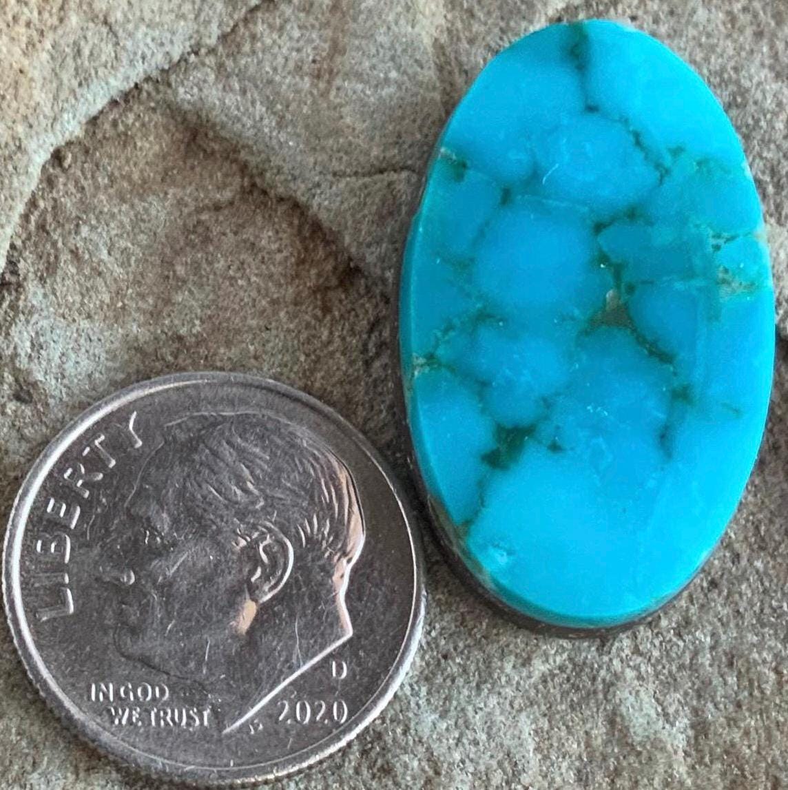 Beautiful Turquoise Mountain Turquoise Oval Cabochon