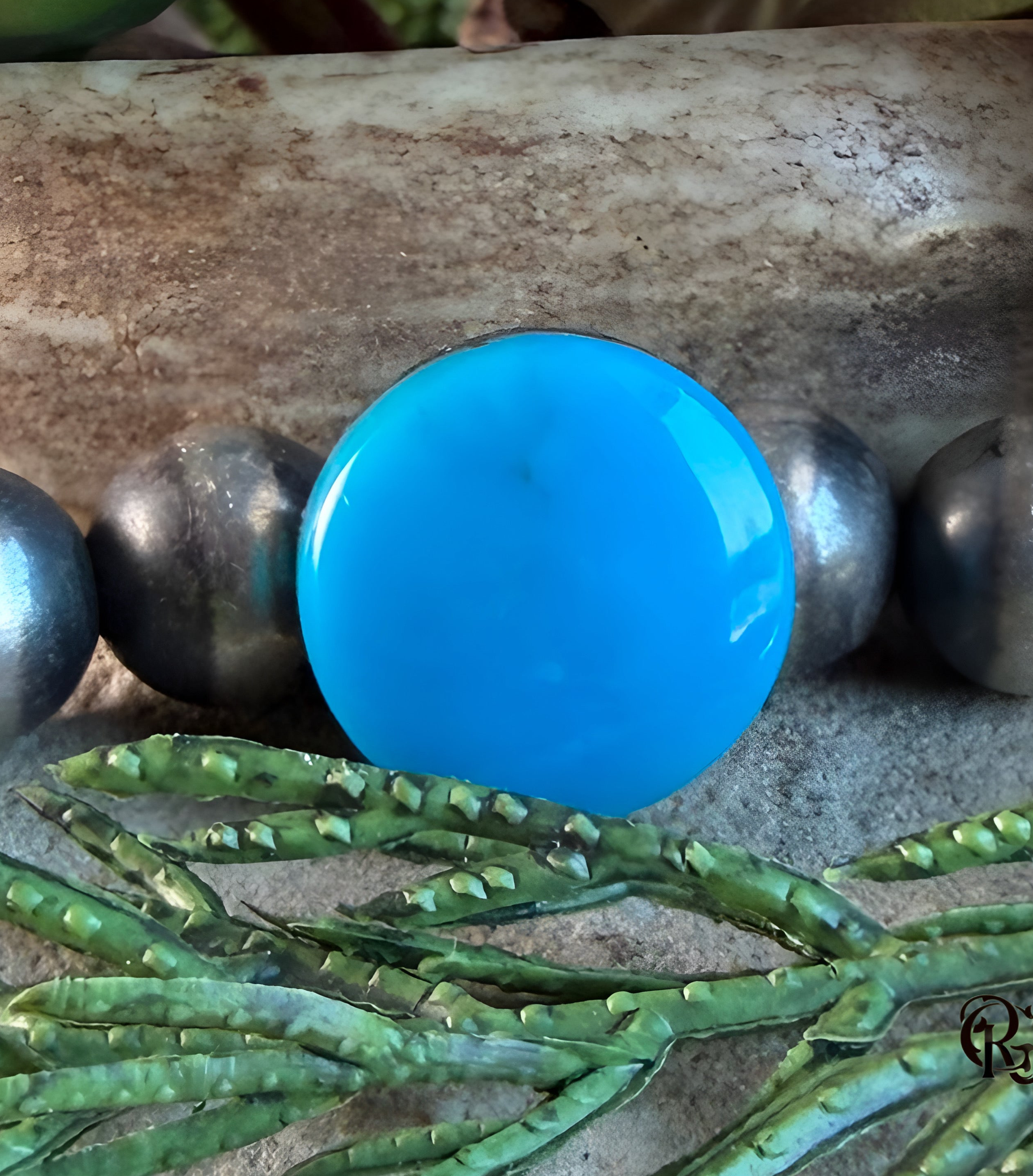 Sleeping Beauty Blue Round Cabochon-Arizona Gemstone