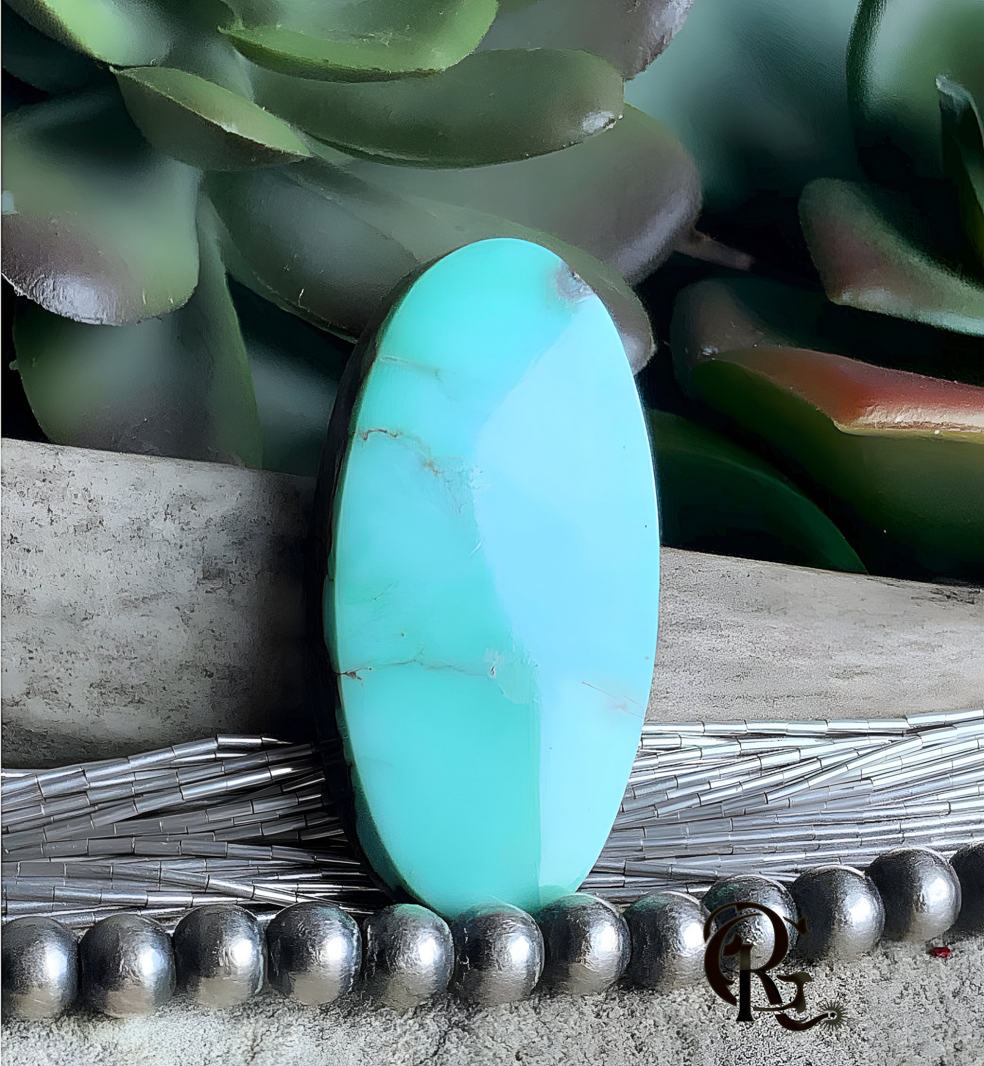 Number Eight Turquoise Oval Cabochon-Nevada Mined  Gemstone