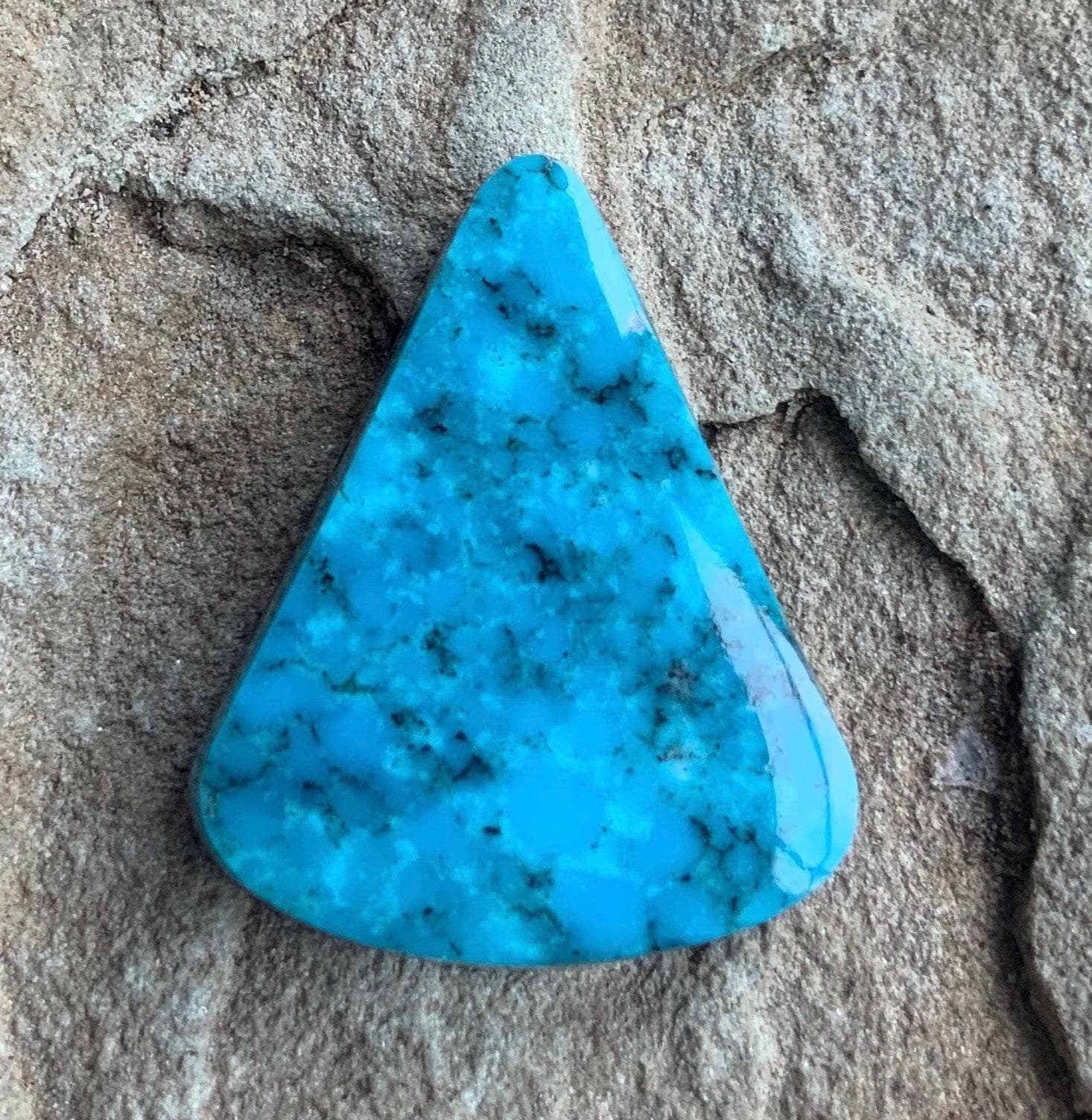 Beautiful Blue Kingman Turquoise Triangle Cabochon