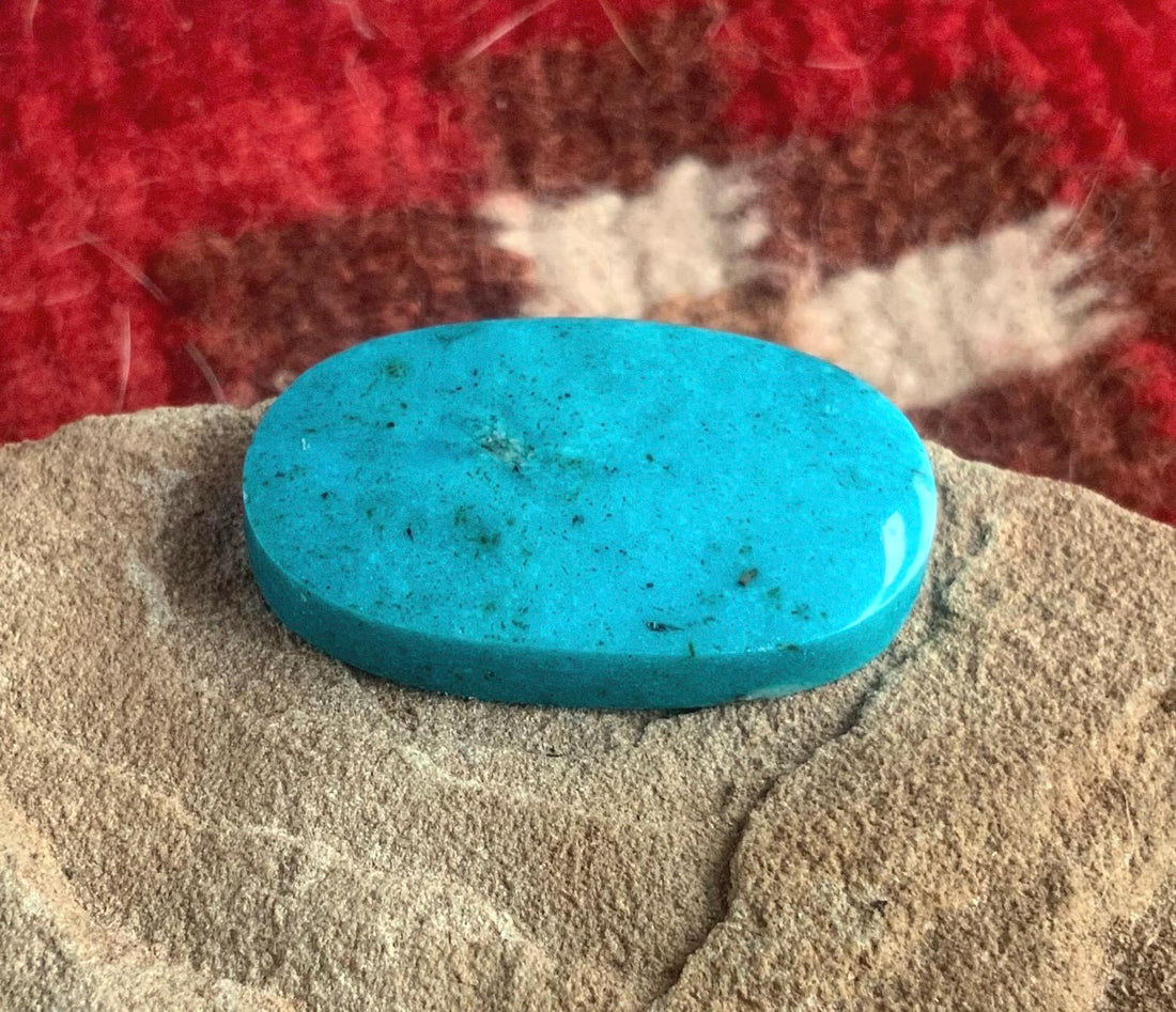 Blue Turquoise Mountain Turquoise Oval Cabochon