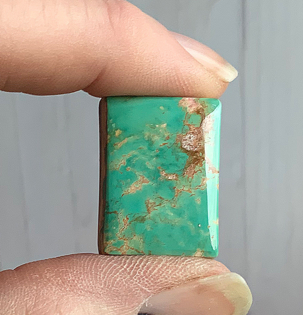 Natural Pilot Mountain Turquoise Rectangular Cabochon