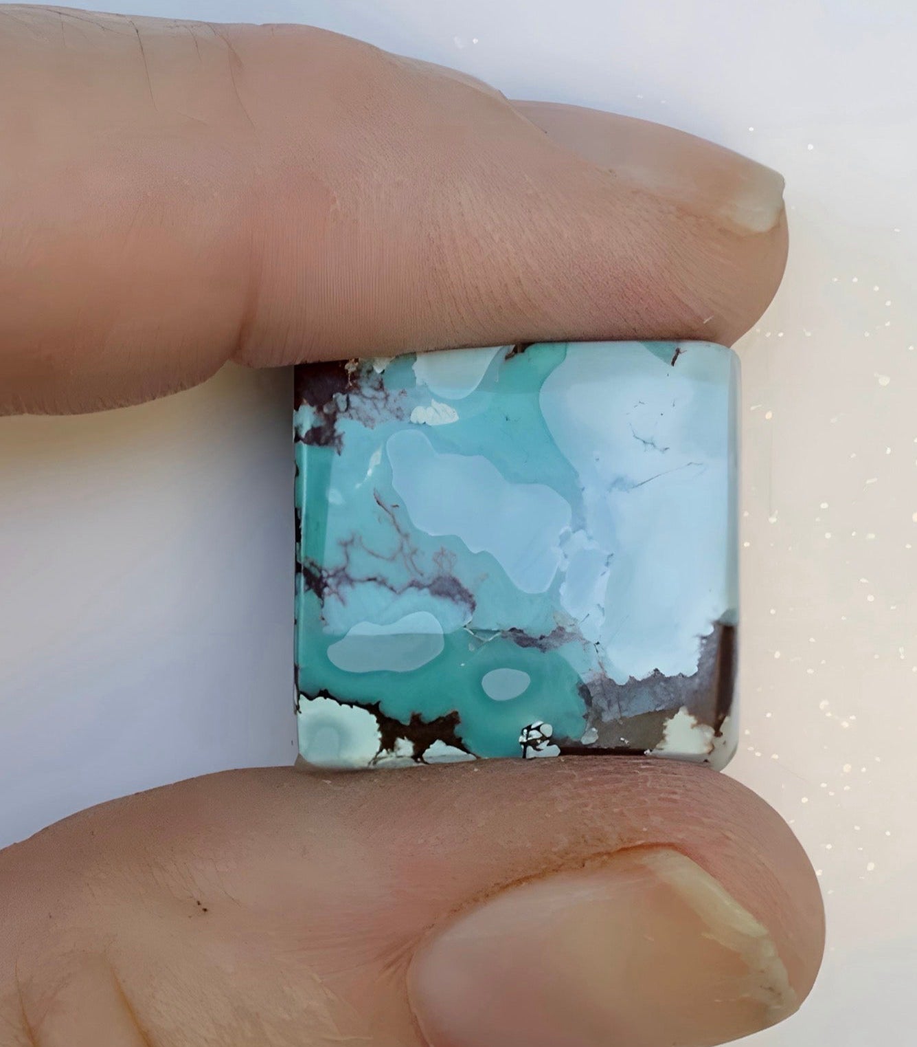 Gobi Desert Lavender Turquoise Square Cabochon