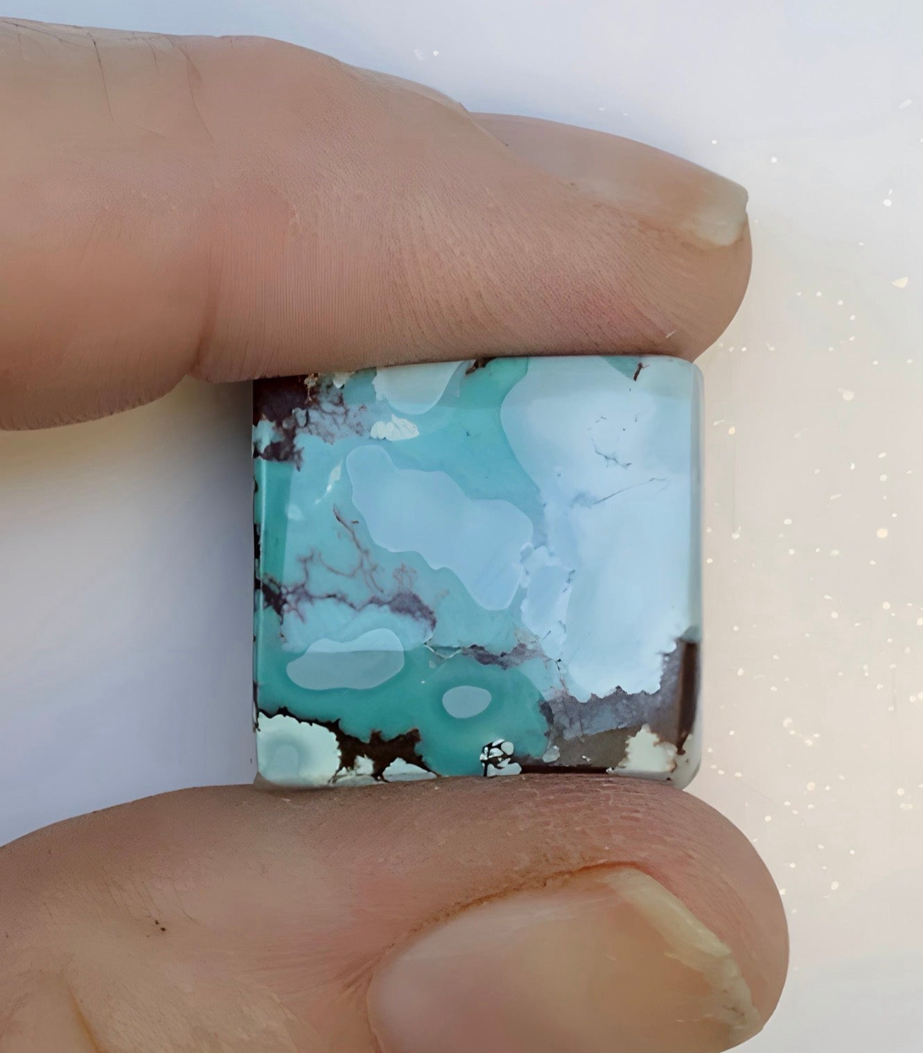 Gobi Desert Lavender Turquoise Square Cabochon
