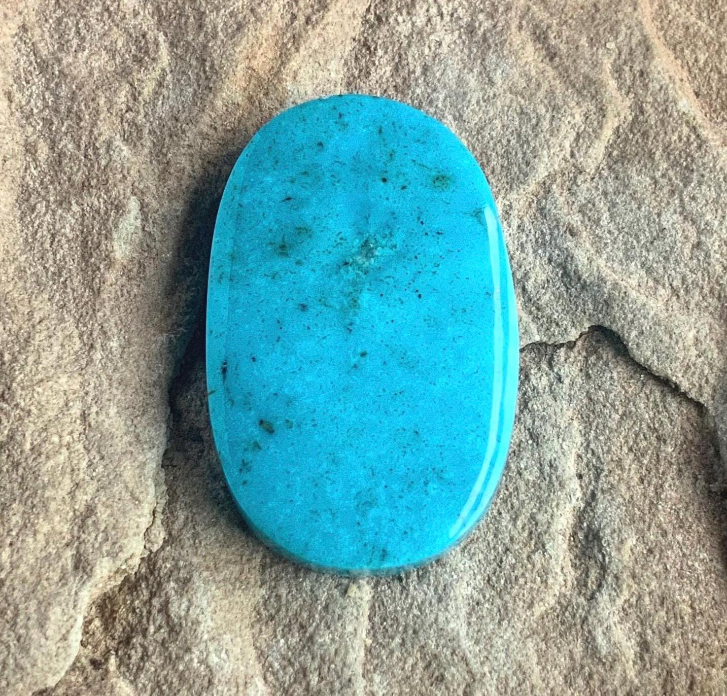 Blue Turquoise Mountain Turquoise Oval Cabochon