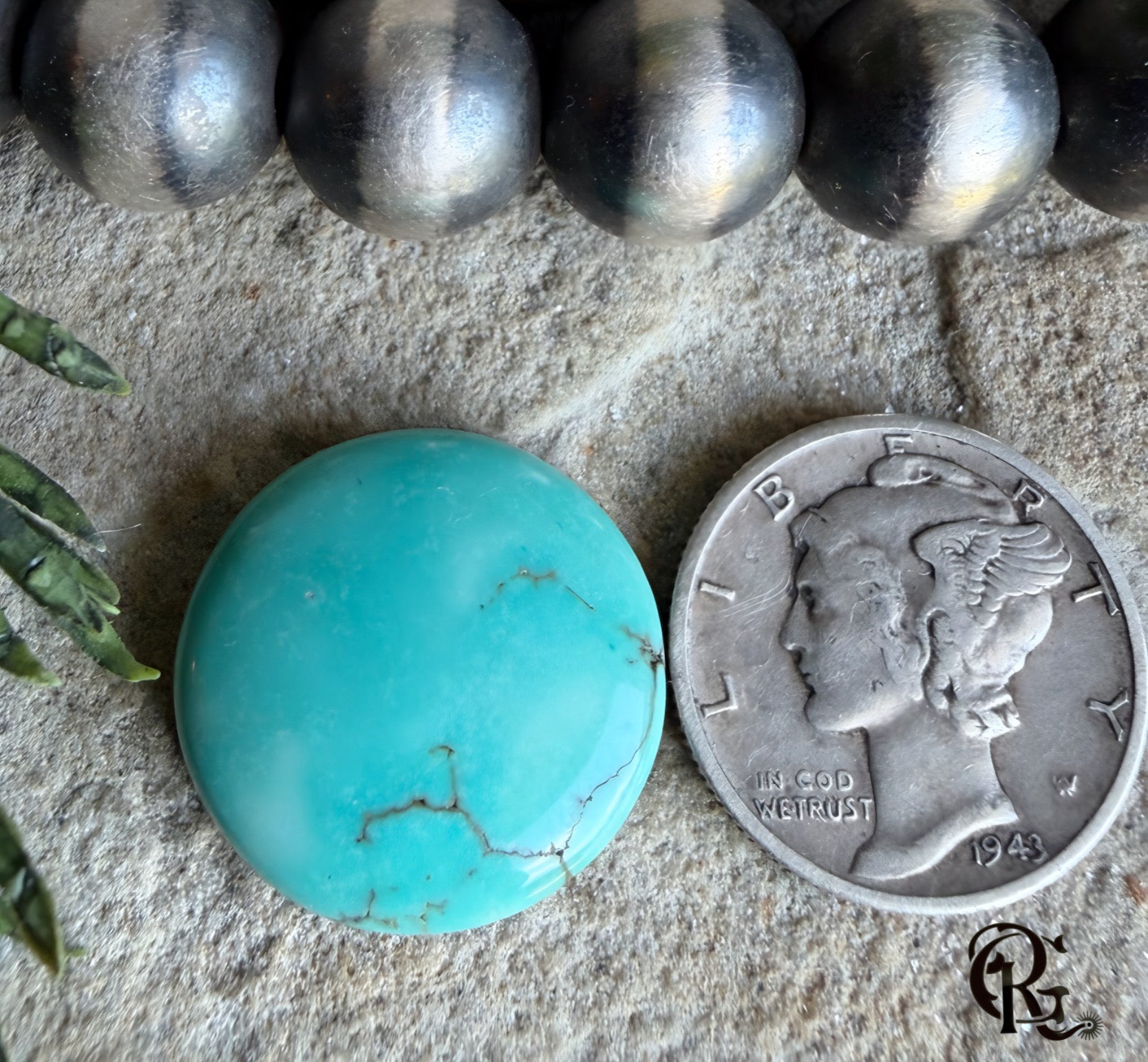 Royston Turquoise Blue Round Cabochon-Nevada Gemstone #75