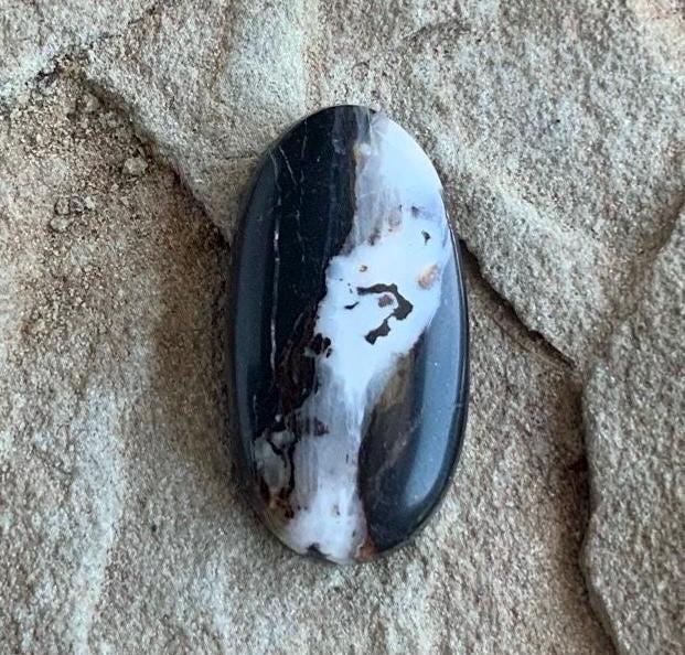 Natural White Buffalo Oval Cabochon  #WB67