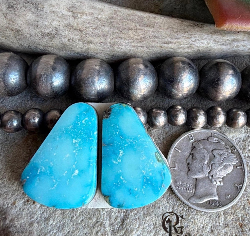 Turquoise Mountain Teardrop Earring Pair