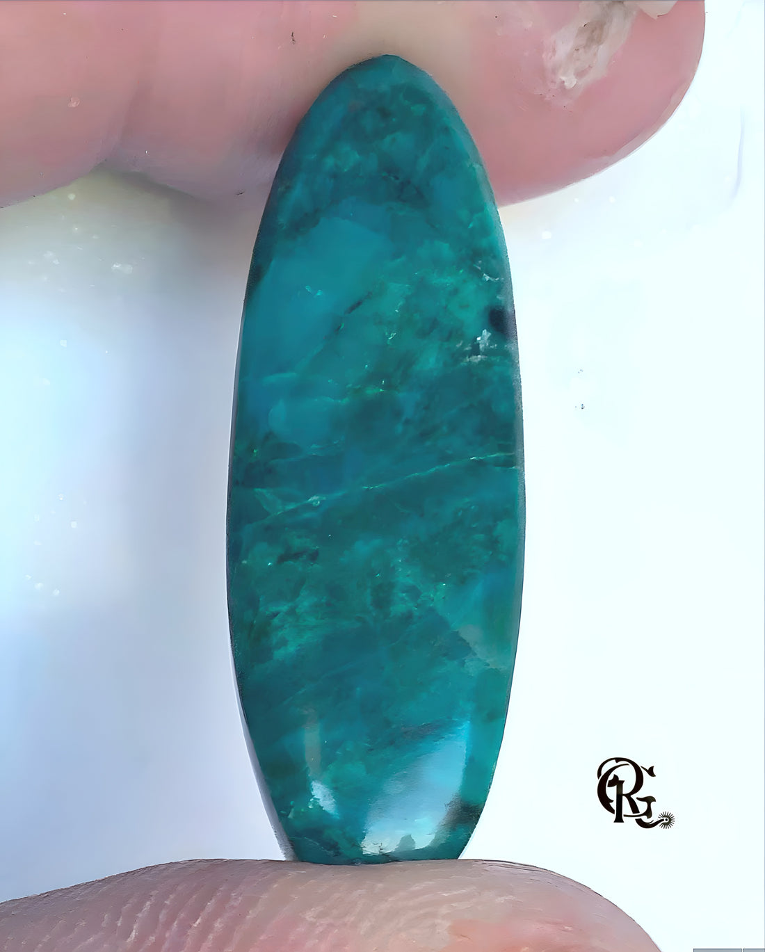 Chrysocolla Malachite Long Oval Cabochon #11