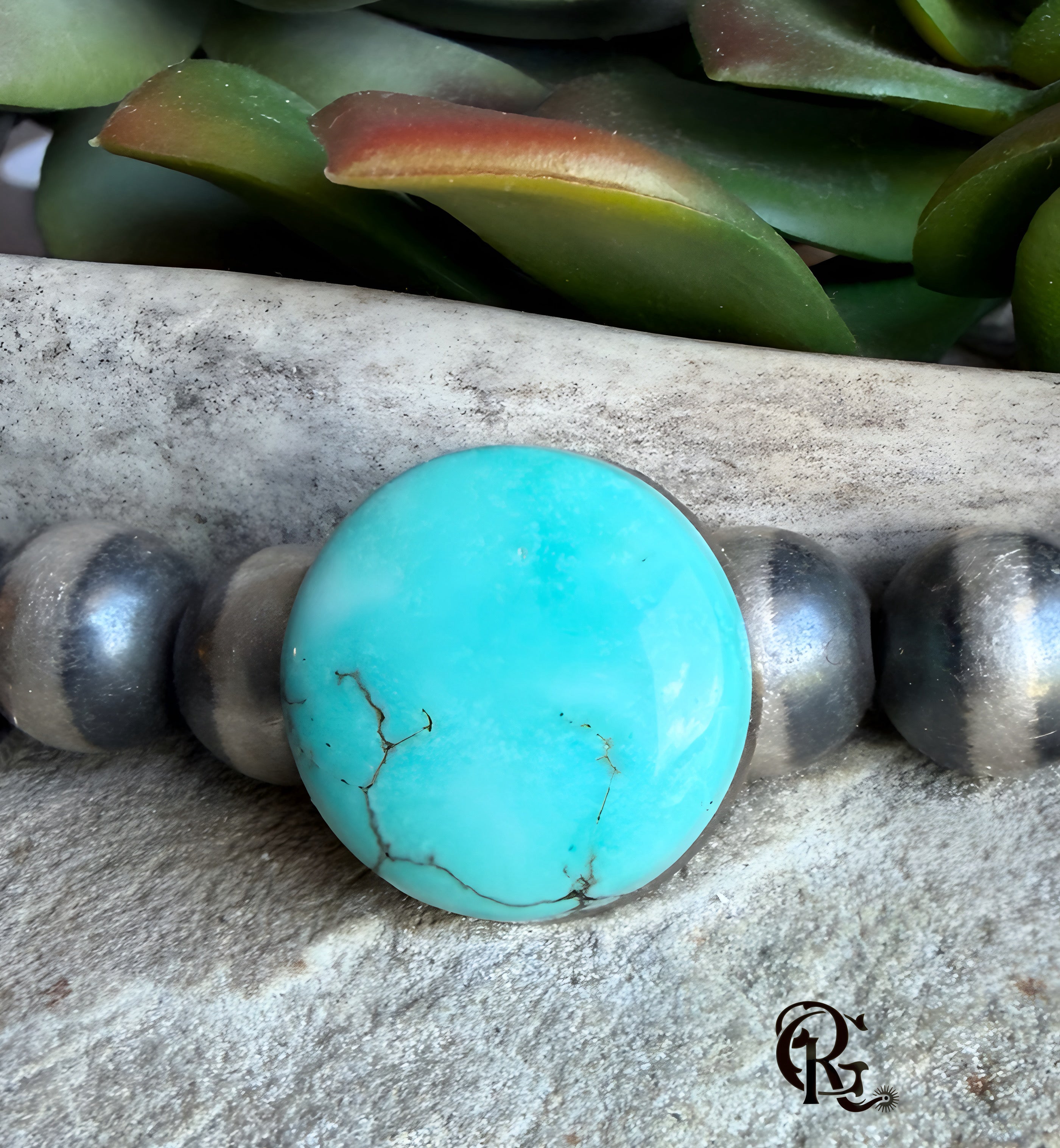 Royston Turquoise Blue Round Cabochon-Nevada Gemstone #75