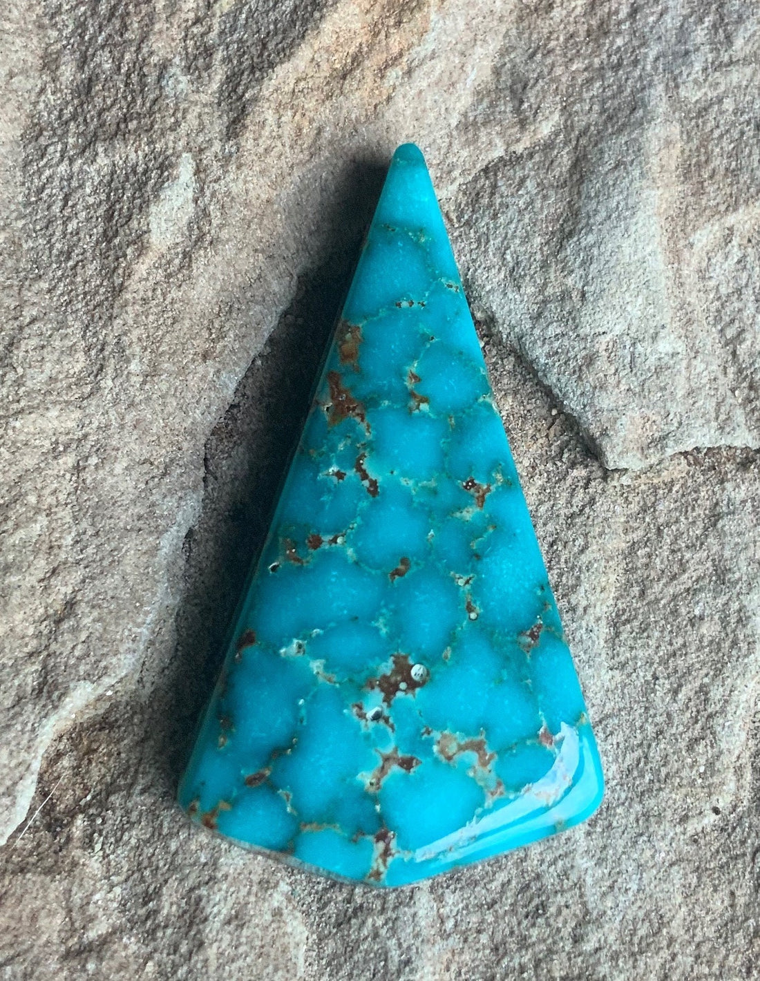 Kingman Turquoise Cabochon With Water Webbing #K112-Arizona Gemstone