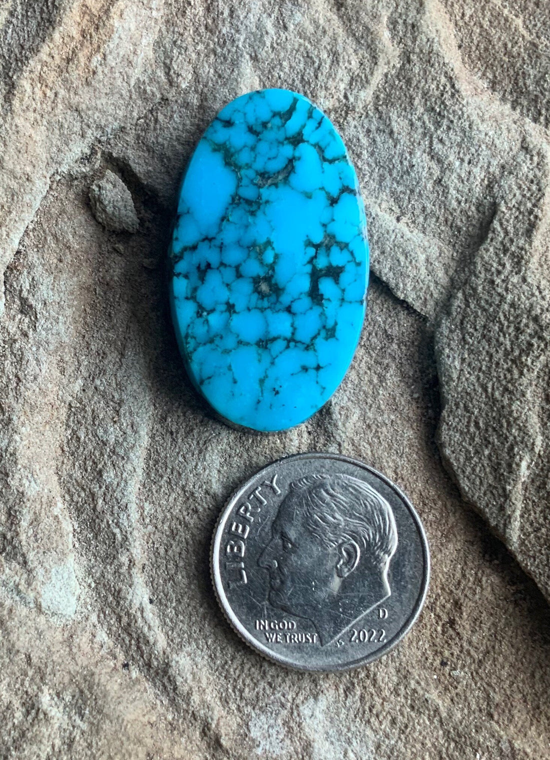 Ithaca Peak Blue High Grade Turquoise Oval Cabochon