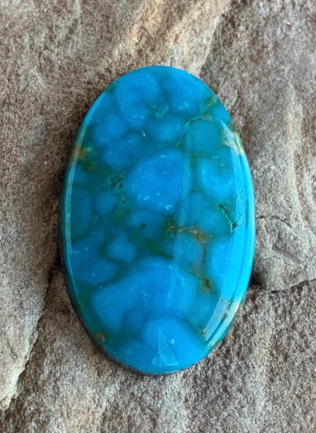 Turquoise Mountain Turquoise Blue Oval Cabochon