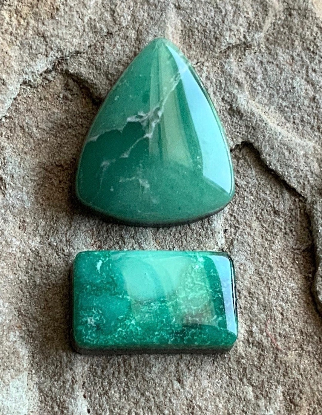 Natural Australian Variscite Cabochon Two Piece Set