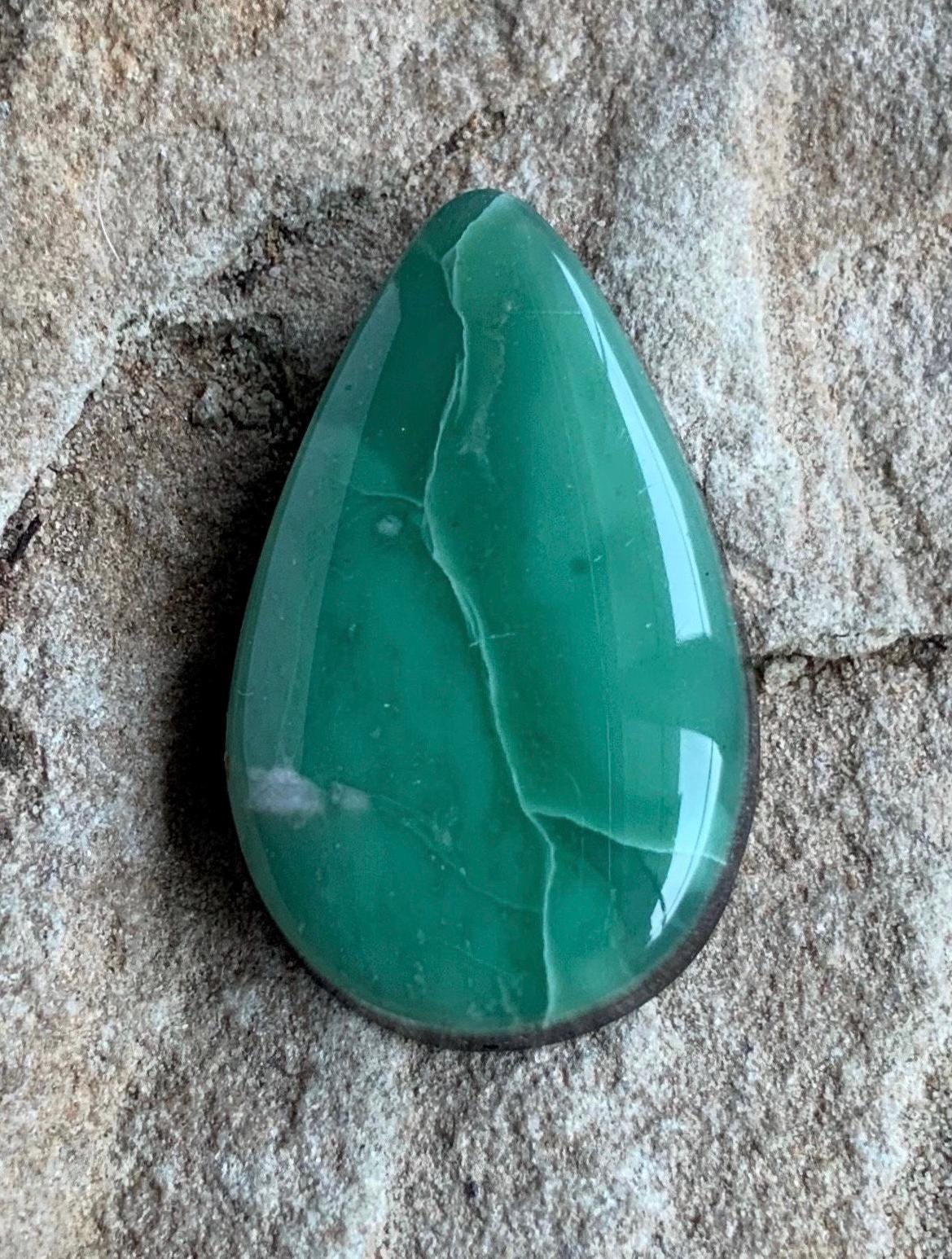 Natural Australian Variscite Teardrop Cabochon