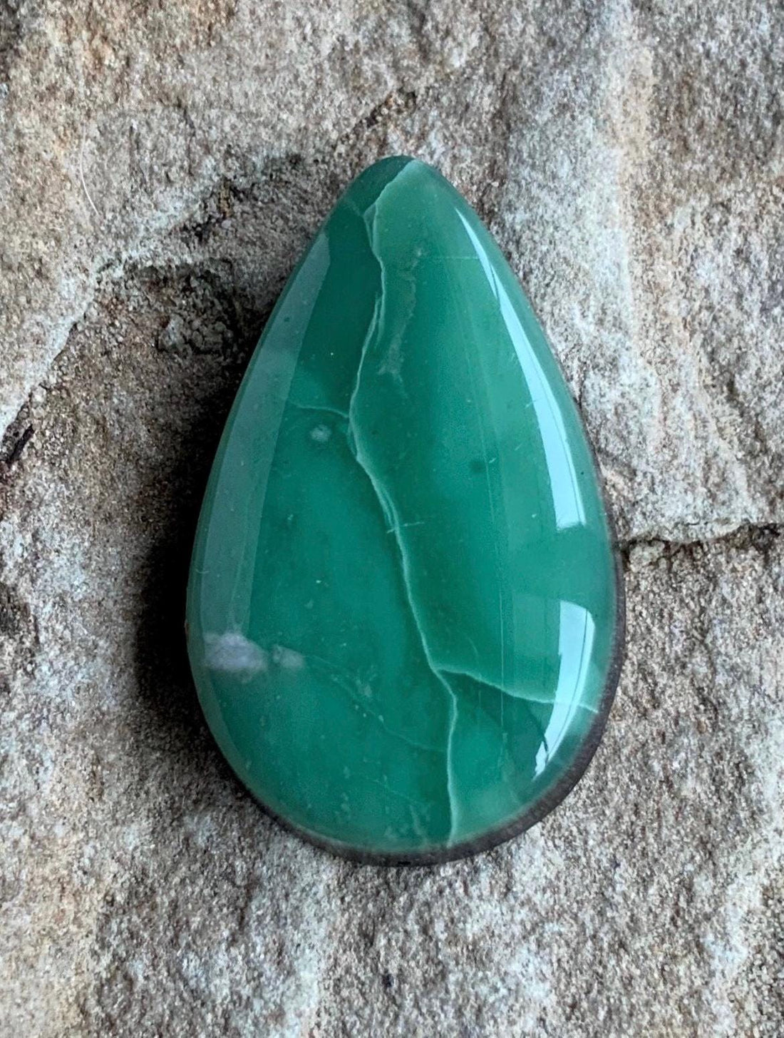 Natural Australian Variscite Teardrop Cabochon