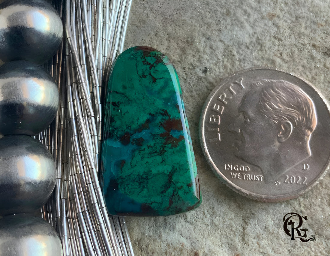 Chrysocolla Arched Cabochon