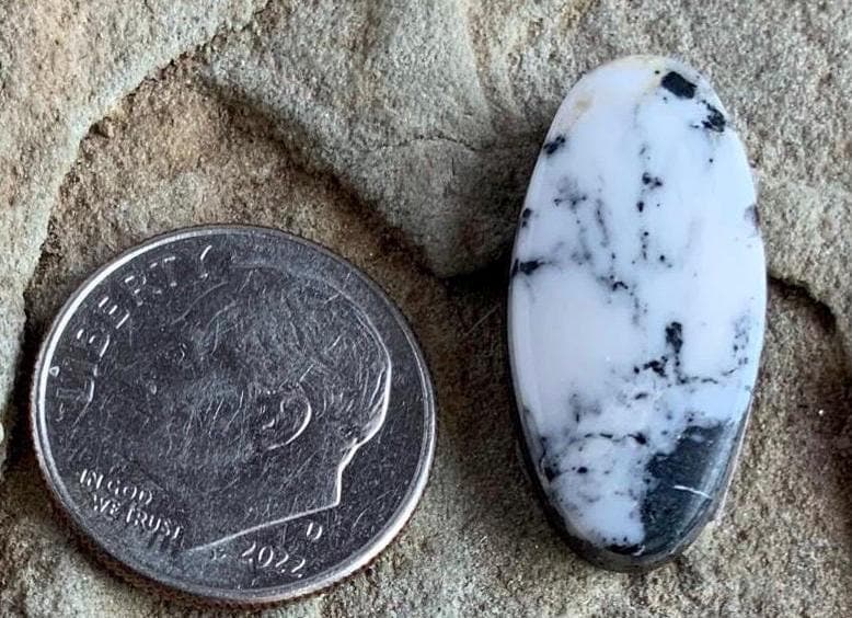 Beautiful Natural White Buffalo Oval Cabochon #WB23