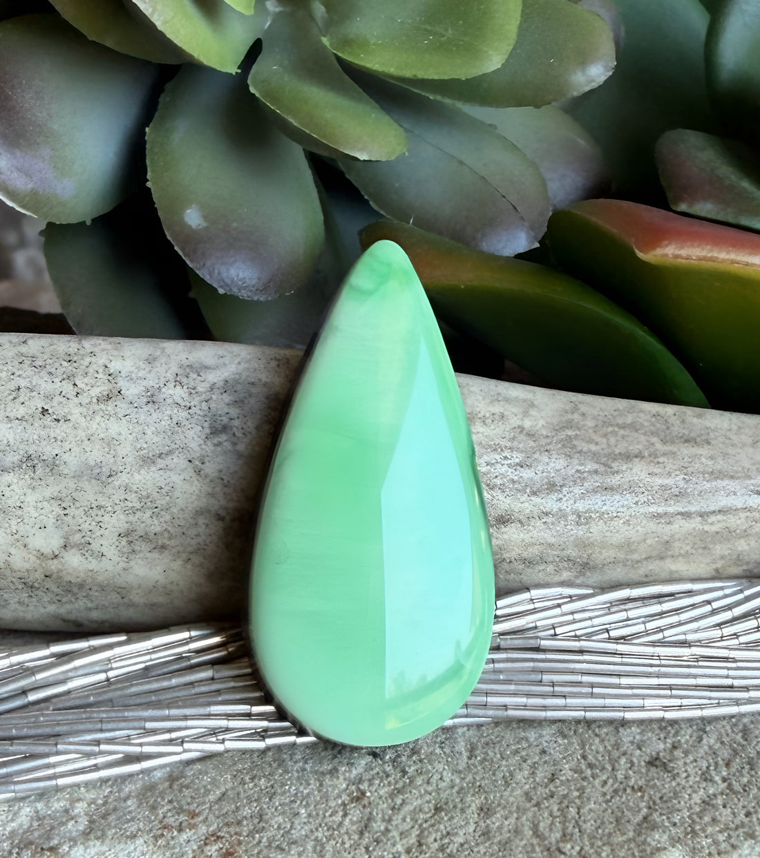 Beautiful Rare Green Natural Orvil Jack Turquoise Cabochon