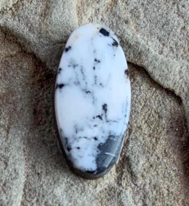 Beautiful Natural White Buffalo Oval Cabochon #WB23