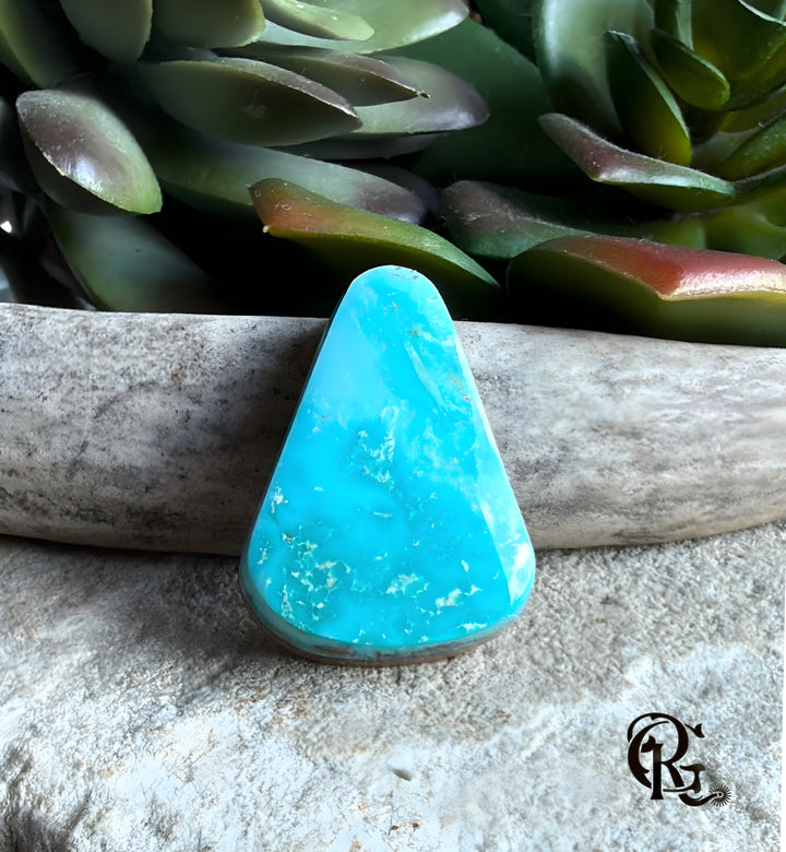 Natural Royston Turquoise Blue Triangle Cabochon- Nevada Gemstone