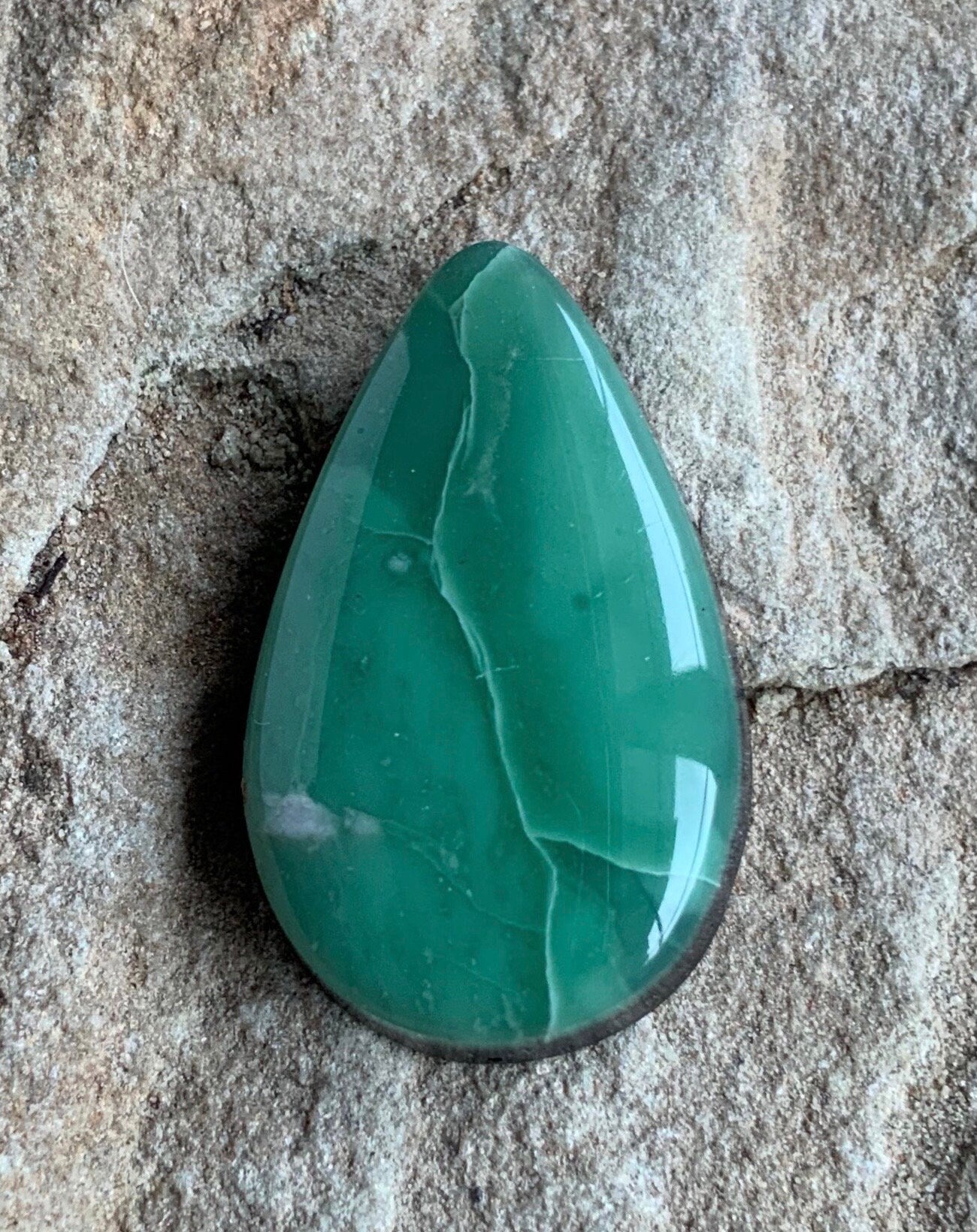 Natural Australian Variscite Teardrop Cabochon