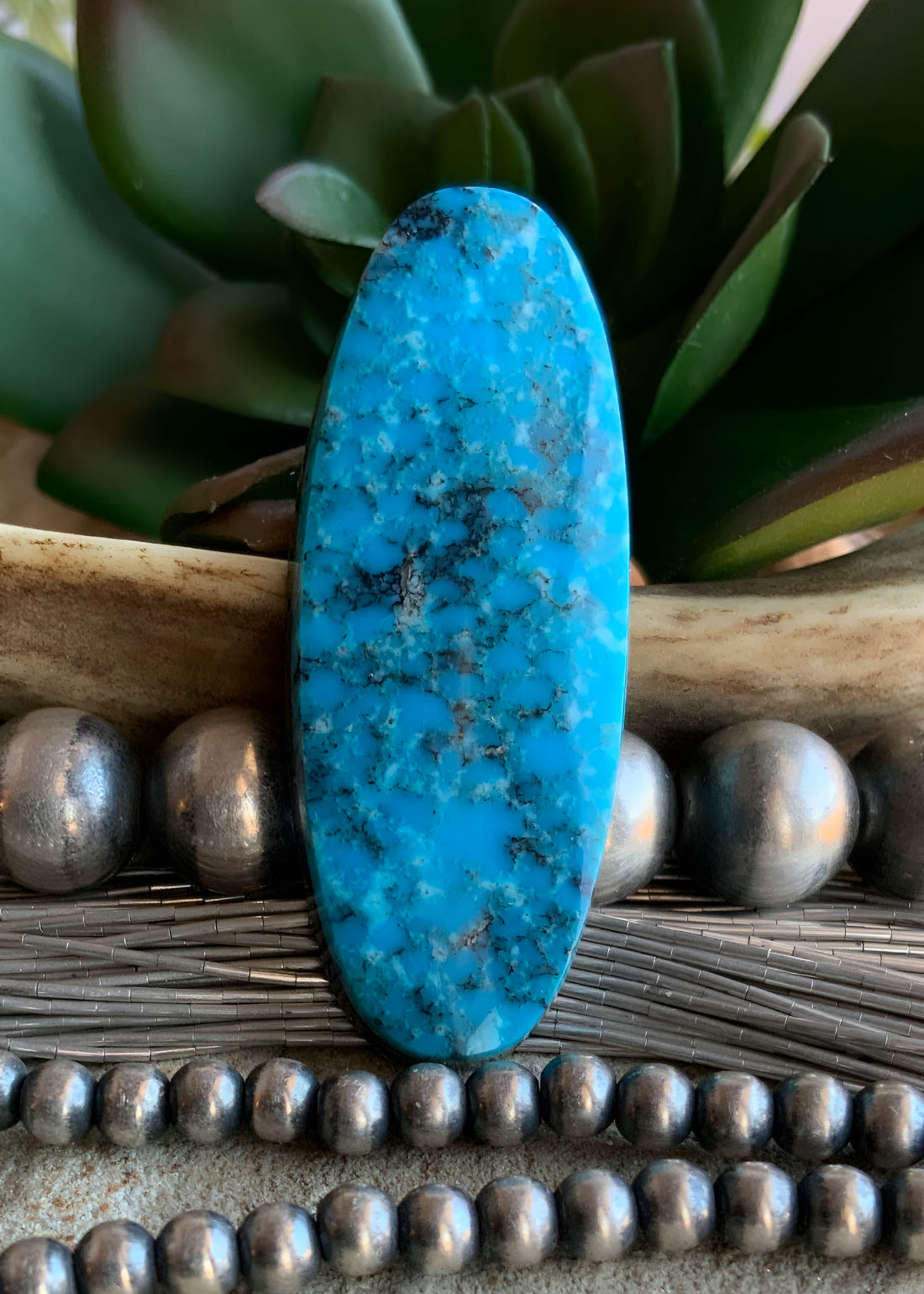 Kingman Turquoise Long Oval Cabochon