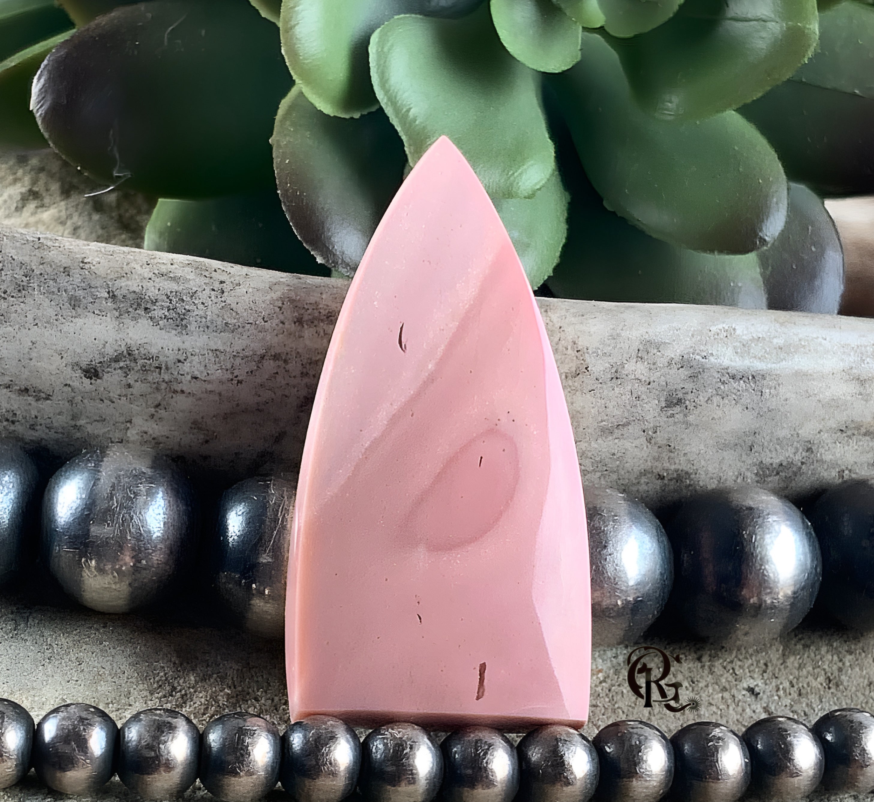 Pink Peruvian Opal Cabochon