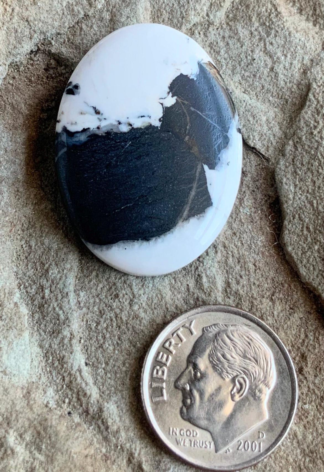 Beautiful Natural White Buffalo Oval Cabochon, 27 Carats — Ranch Gypsy