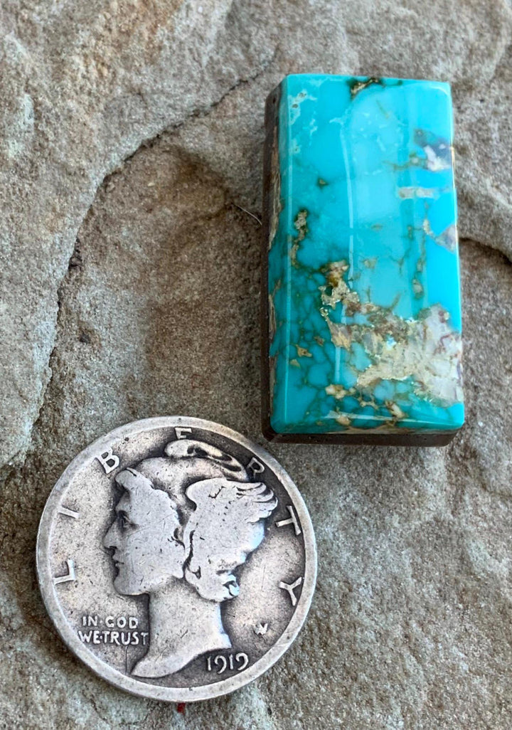 Royston Turquoise Blue Rectangular Cabochon R43