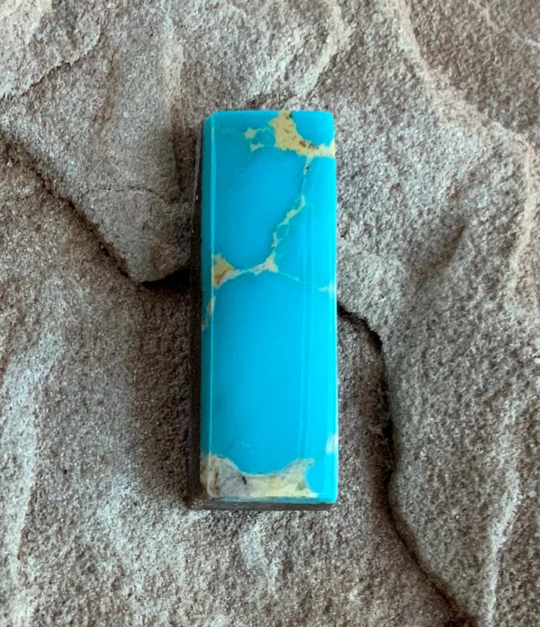 Beautiful Blue Kingman Turquoise Rectangular Cabochon #K127