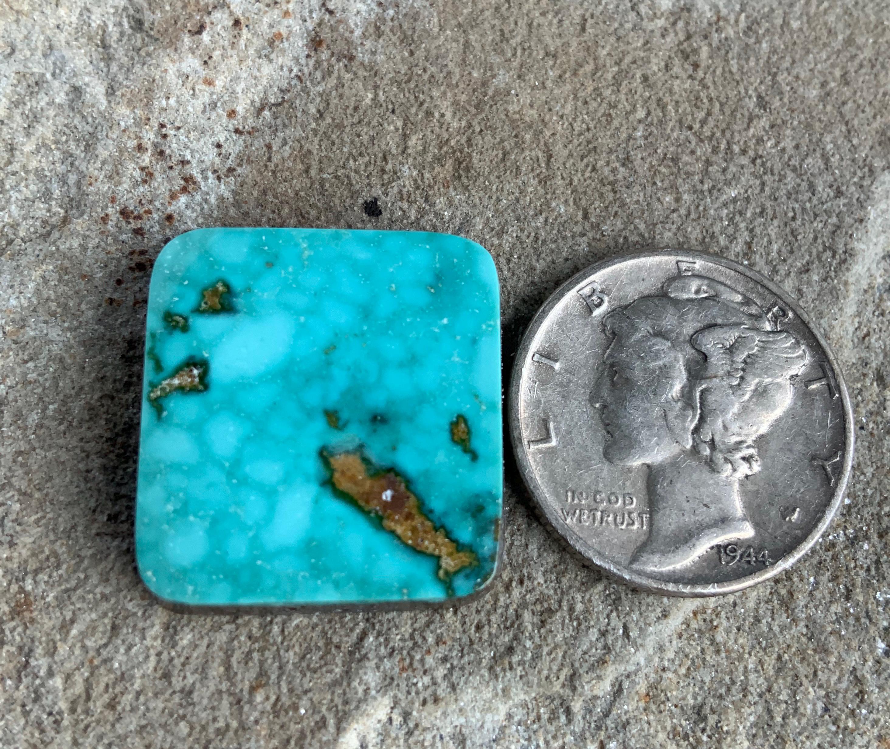 Beautiful Natural Blue Square Turquoise Mountain Turquoise Cabochon