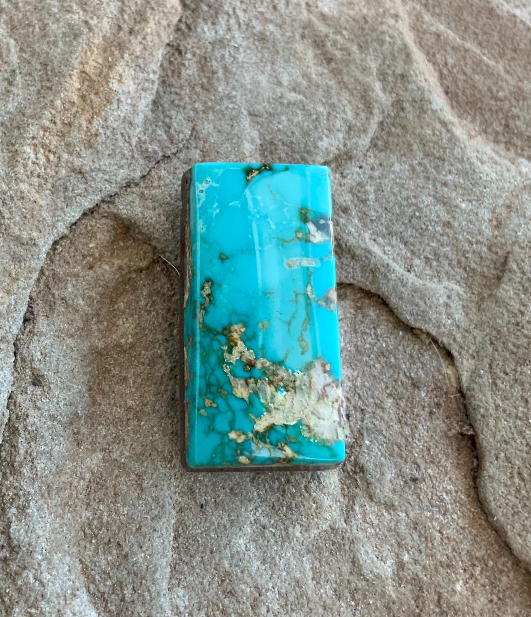 Royston Turquoise Blue Rectangular Cabochon R43