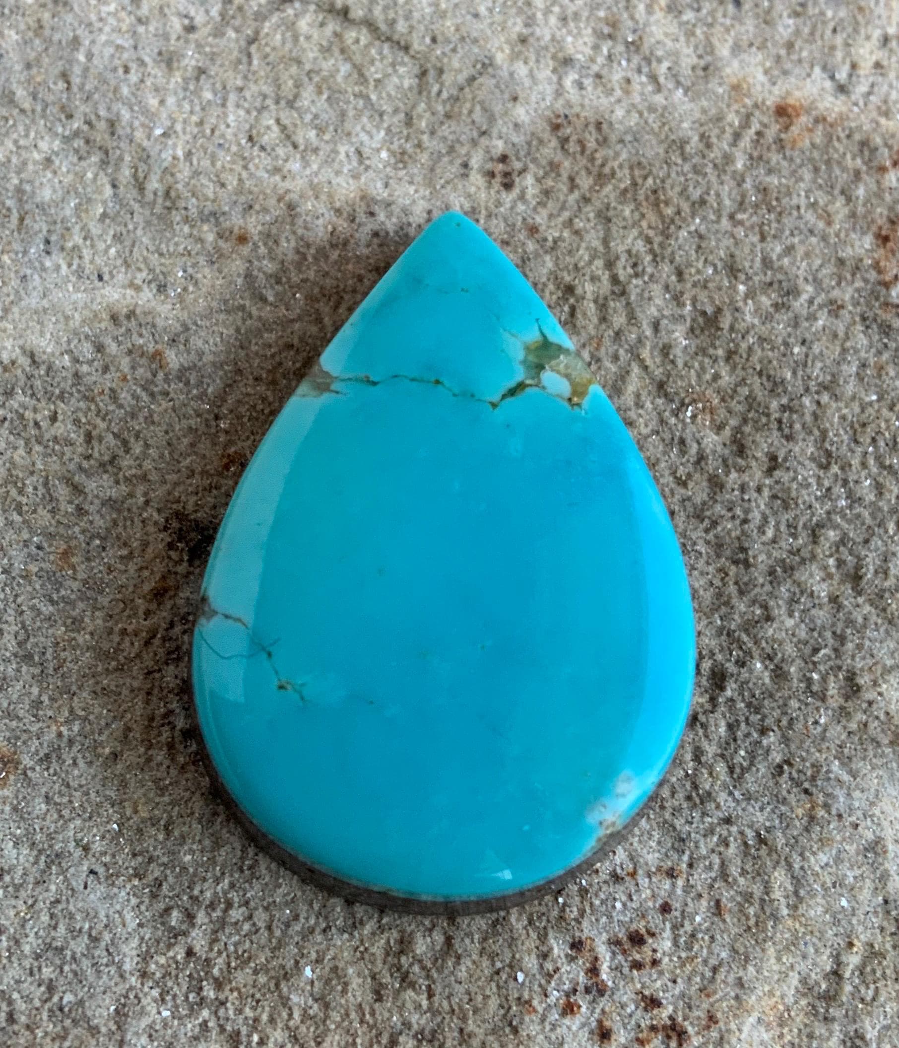 Royston Turquoise Blue Teardrop Cabochon #R298
