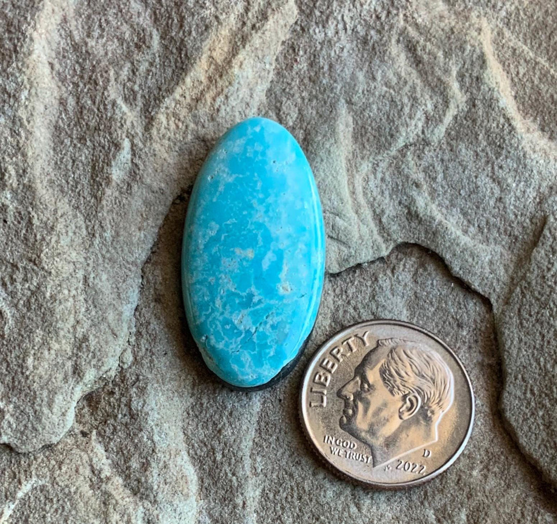 Light Blue Natural Royston Turquoise Oval Cabochon #R177