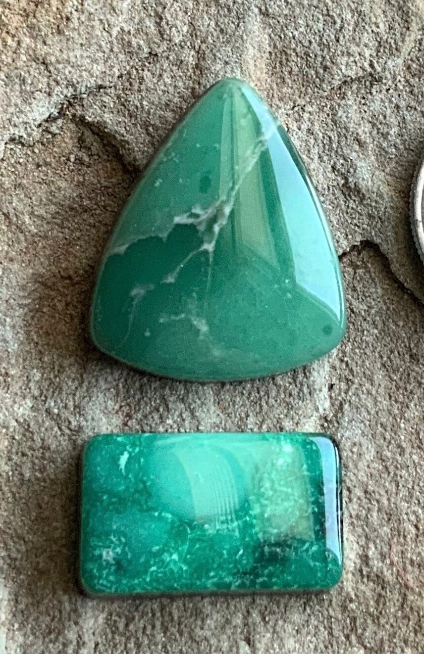 Natural Australian Variscite Cabochon Two Piece Set