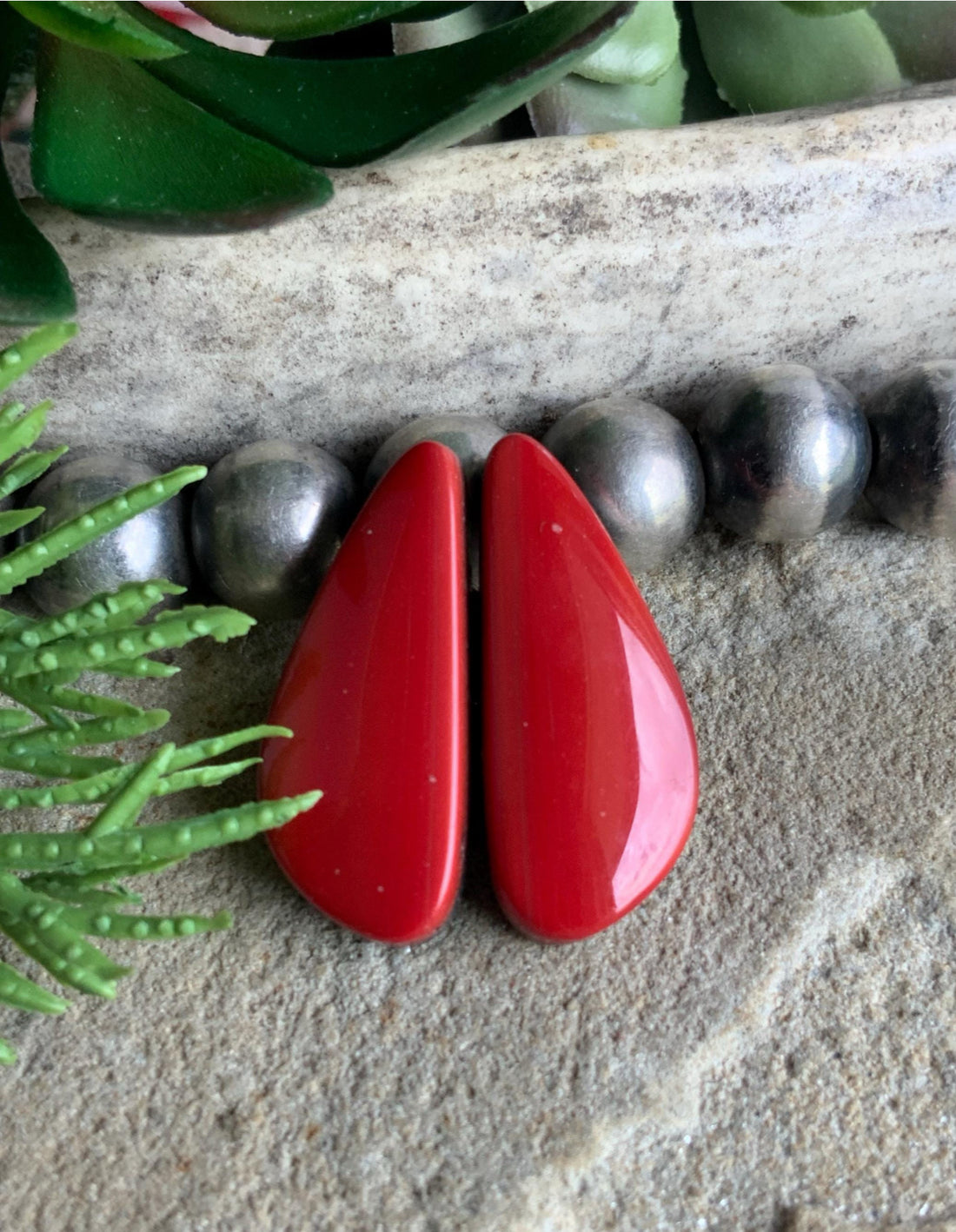 Rosarita Red Earring Set or Matched Pair