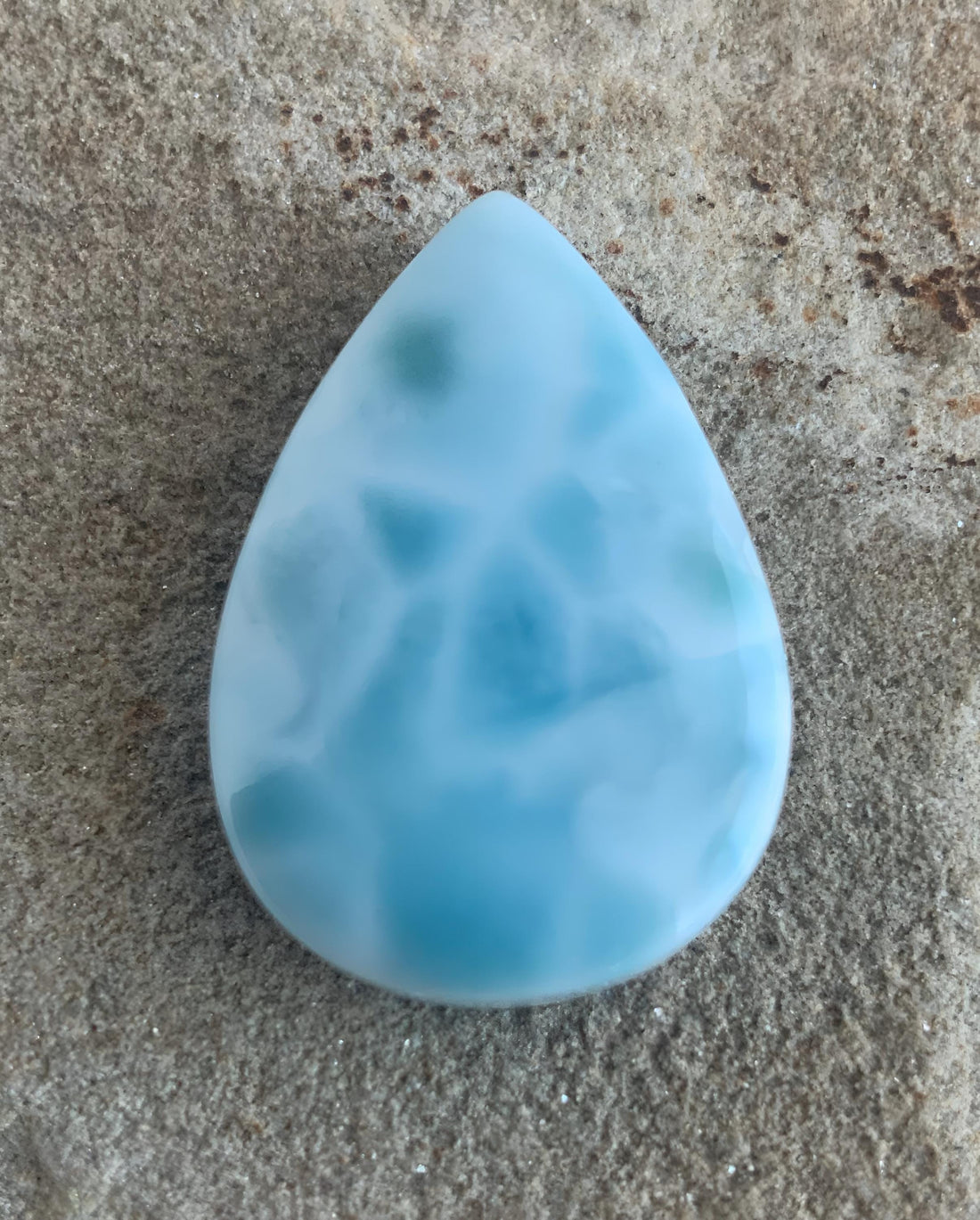 Beautiful Blue Larimar Teardrop Cabochon
