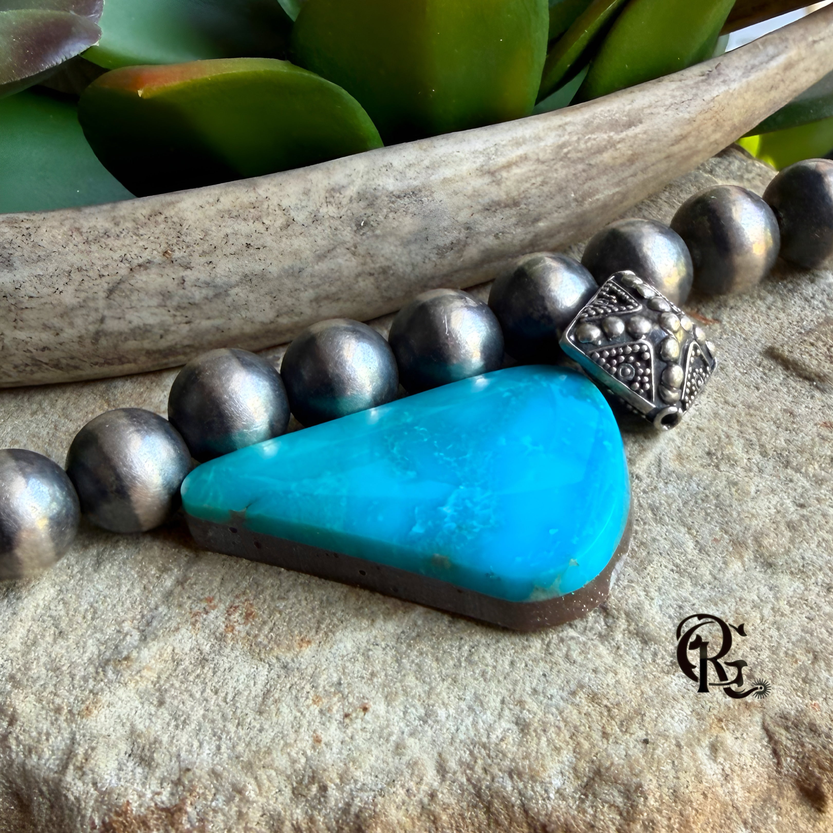 Royston Turquoise Blue Triangle Cabochon R#01- Nevada Gemstone